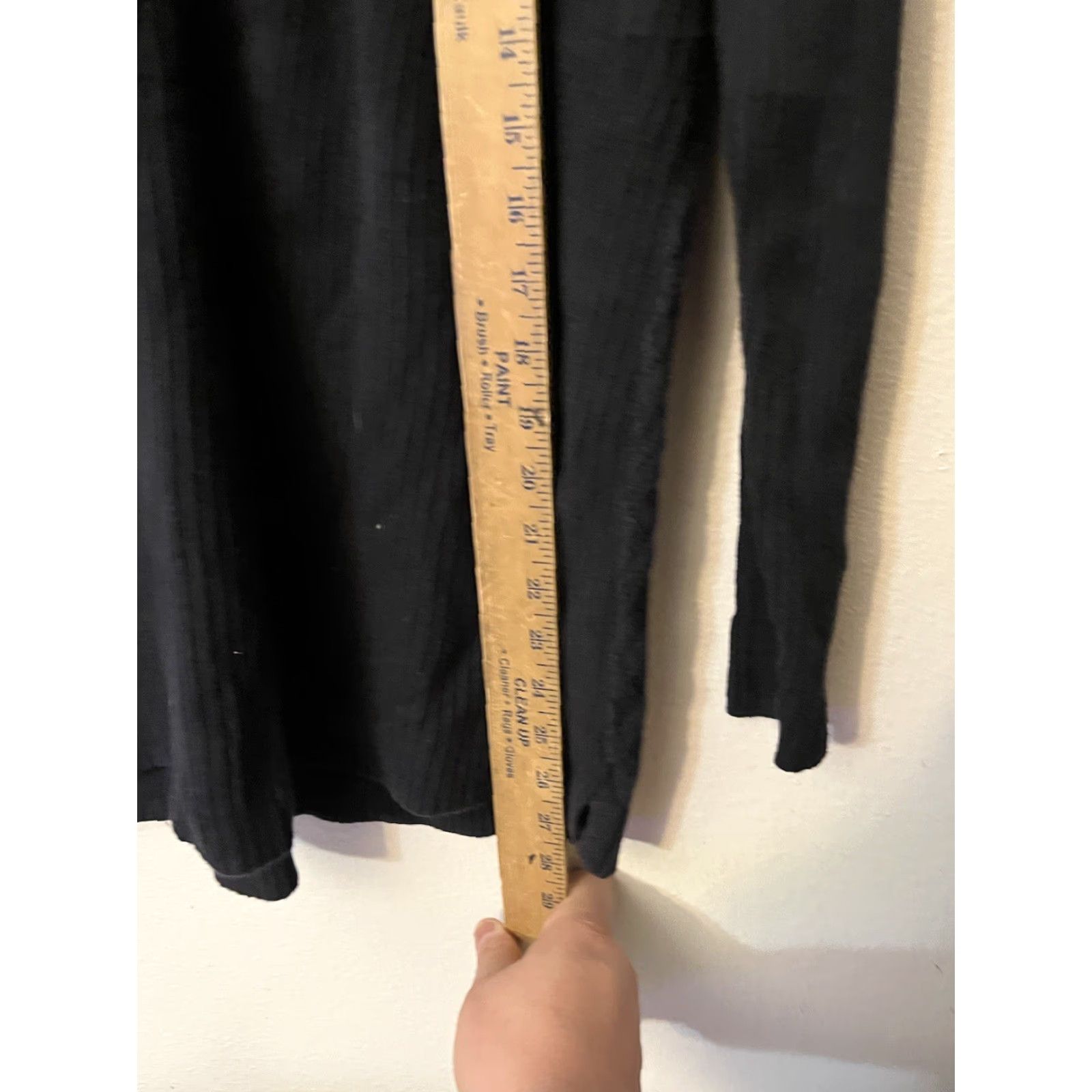 Lands' End Lands' End Black 100% Cotton V Neck Cable Knit Sweater Size S Women's Regular Long Sleeve Pullover Knit Basic Fall Winter 6-8 Size S / US 4 / IT 40 - 4 Thumbnail