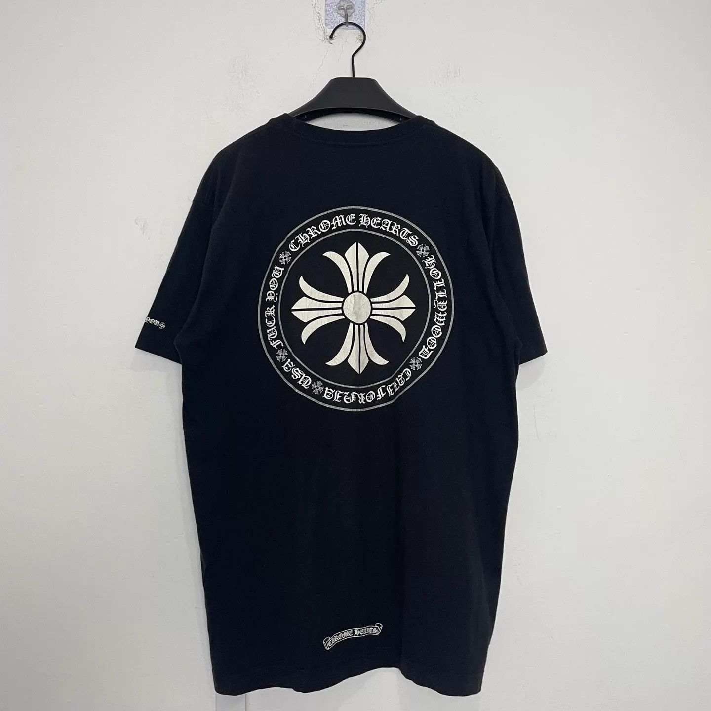 Chrome Hearts Black Short Sleeve Pocket Tee with White Graphics Size US XXS / EU 40 - 2 Thumbnail