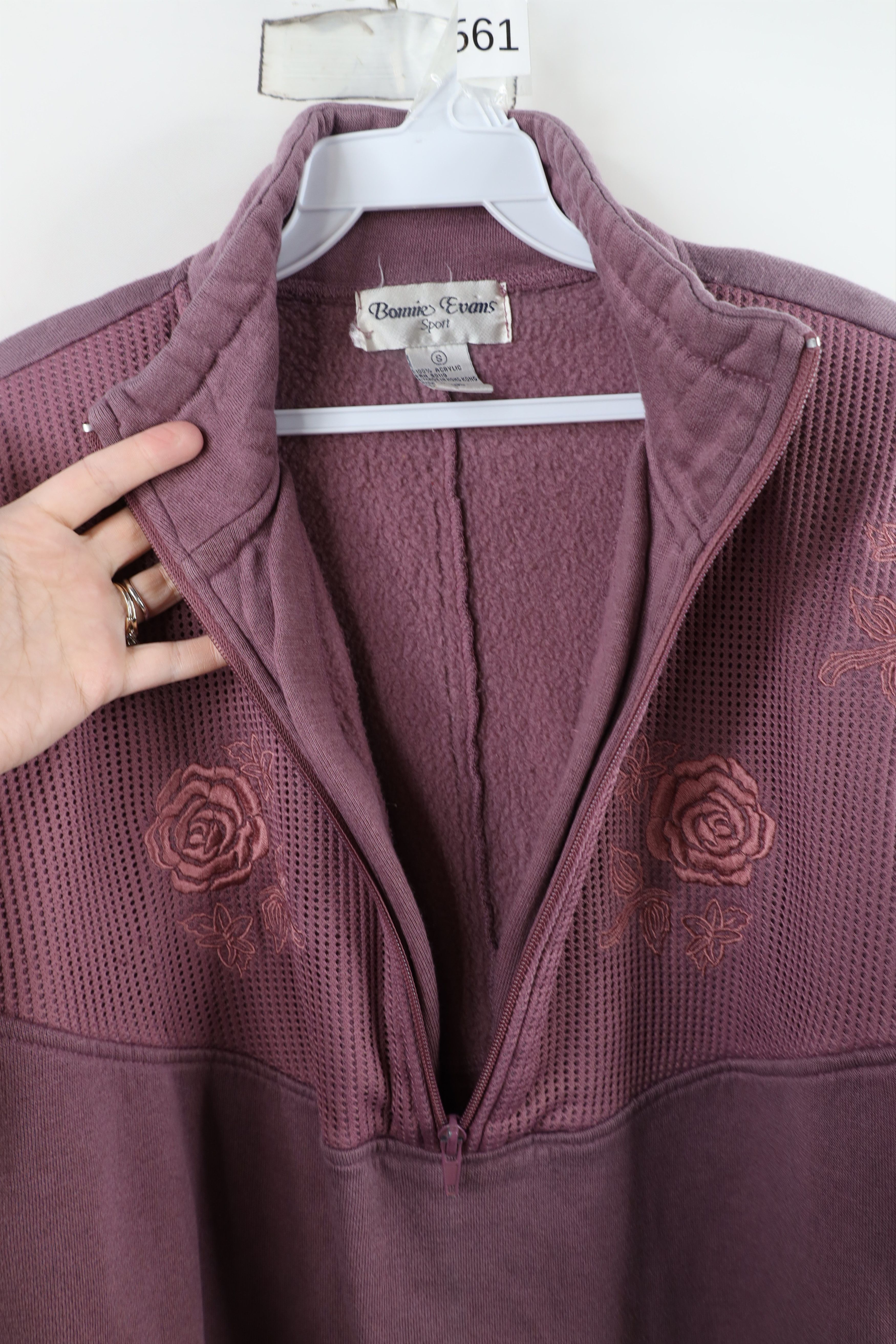 Vintage Vintage 90s Streetwear Flower Half Zip Pullover Sweatshirt Size S / US 4 / IT 40 - 10 Thumbnail