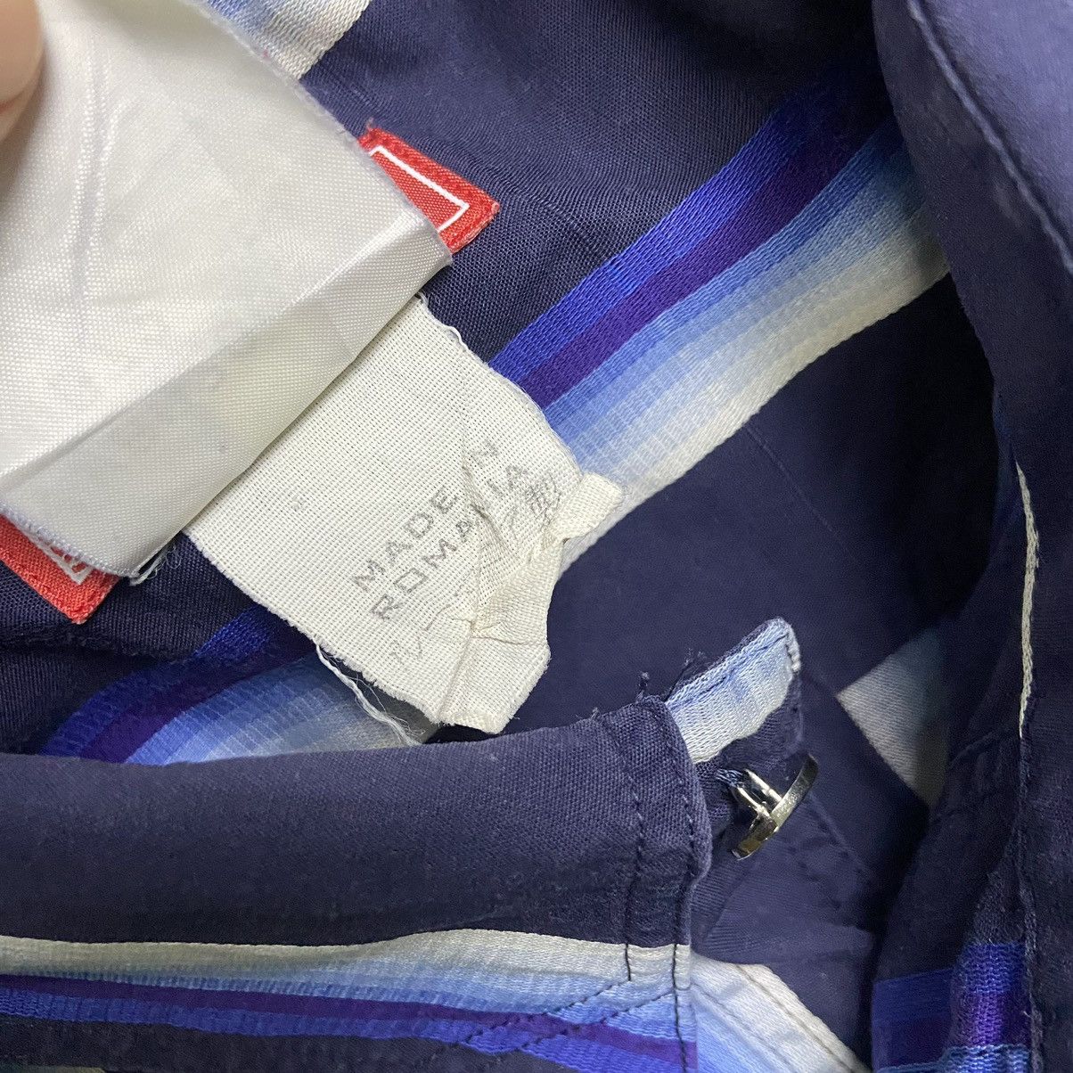 Vintage Versace Jeans Couture Vertical Stripe Button Up Shirt Size US L / EU 52-54 / 3 - 4 Thumbnail