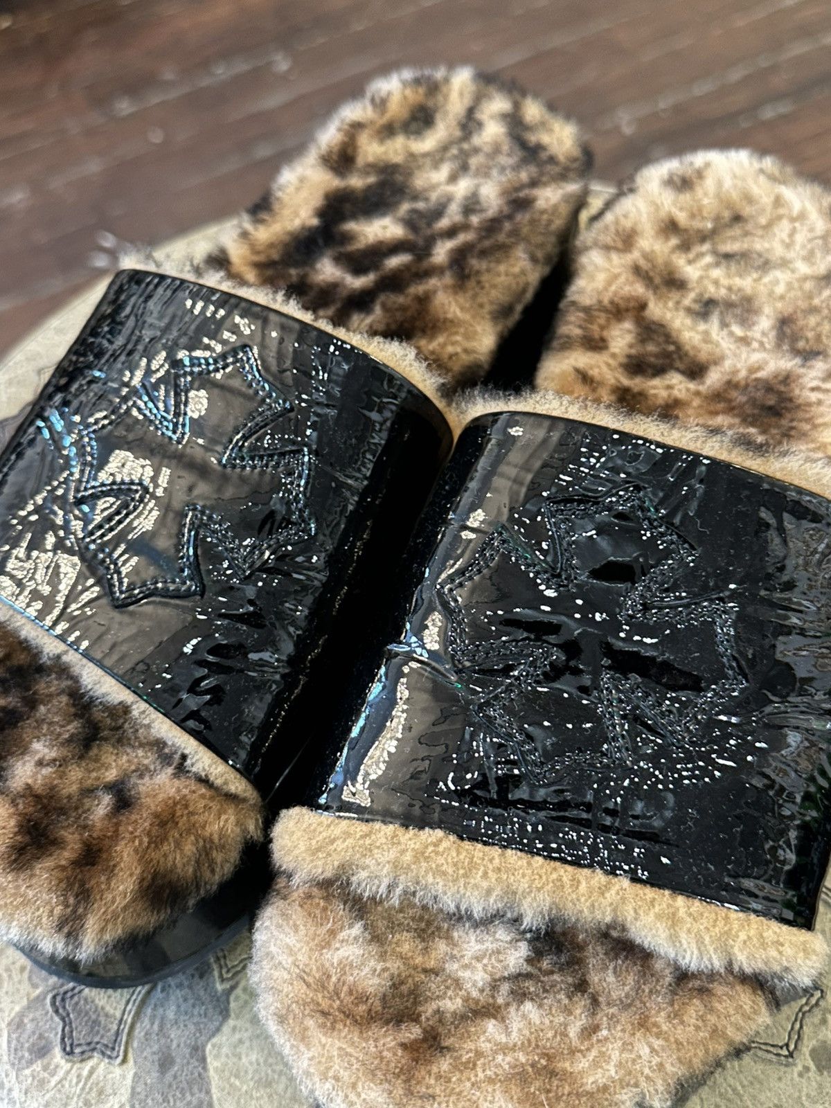 Chrome Hearts CHROME HEARTS CHEETAH PATCH SLIDES Size US 8 / EU 41 - 2 Thumbnail