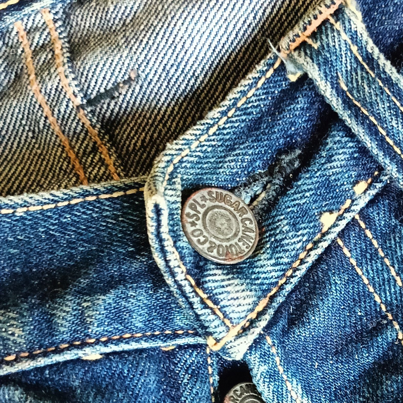 Japanese Brand Distressed Denim Sugar Cane Size US 32 / EU 48 - 7 Thumbnail