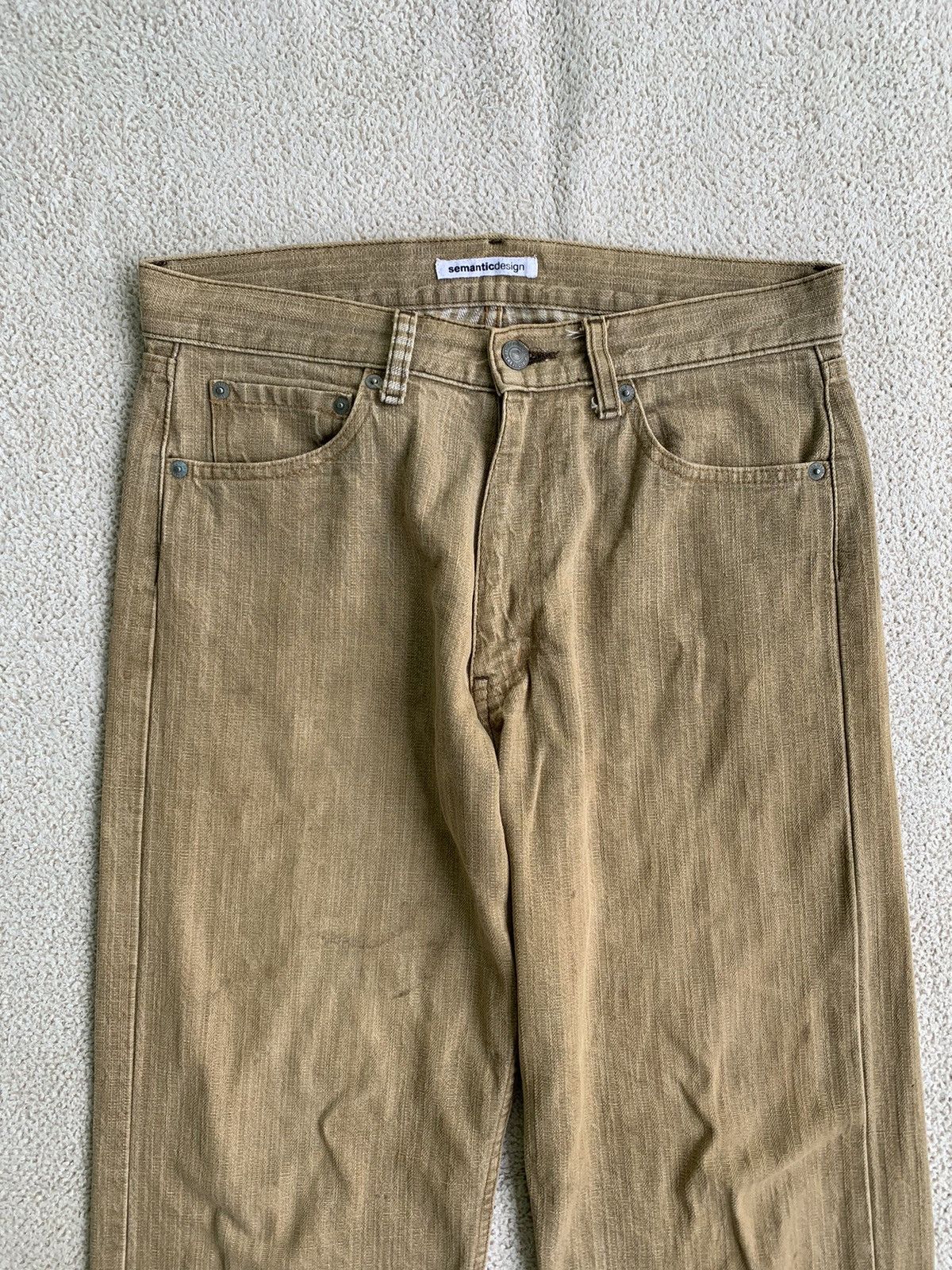 If Six Was Nine × Le Grande Bleu (L.G.B.) × semanticdesign VTG 00s Semantic Design Dirty Washed Denim Pants Size US 30 / EU 46 - 3 Thumbnail