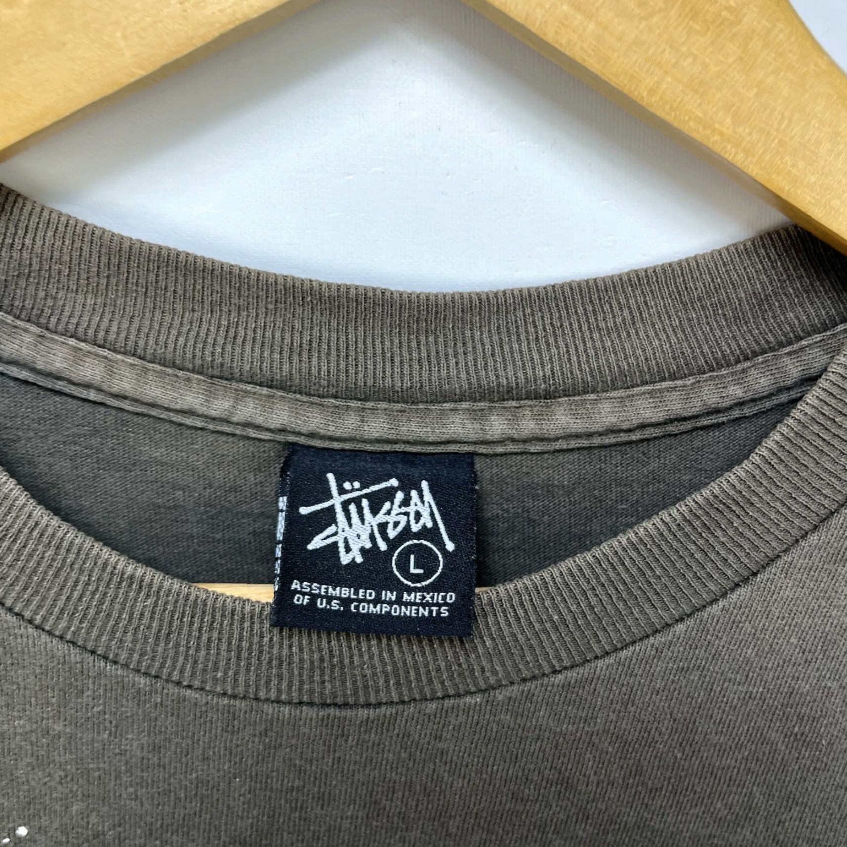 Logo 7 VINTAGE Stussy T-Shirt L Mens Gray S Logo Sun Faded 90s Size US L / EU 52-54 / 3 - 3 Thumbnail