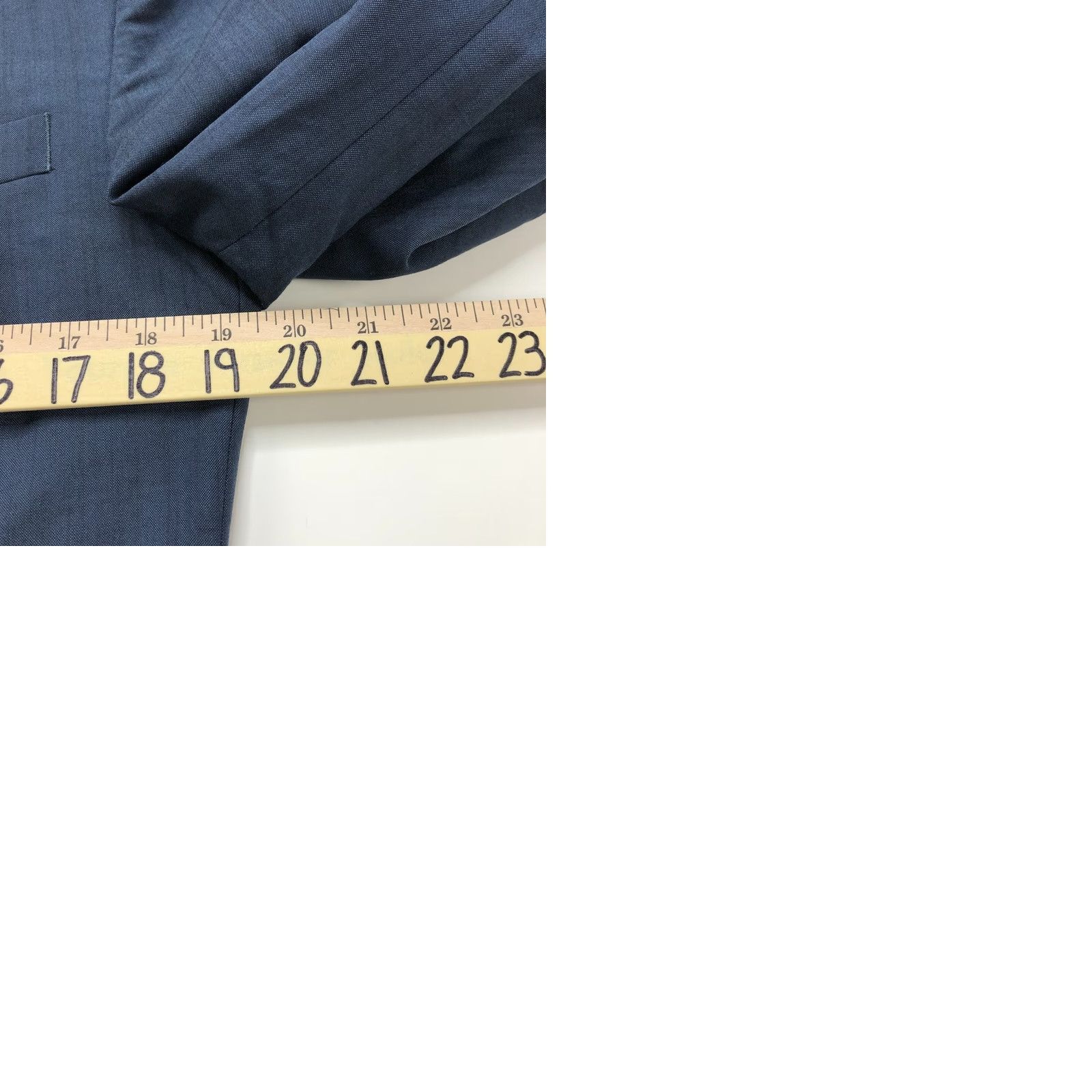 Ben Sherman Ben Sherman Blazer Coat Jacket 40 R Blue Wool Button Single-Breasted Notch Lapel Mens Regular Size Size 40R - 10 Thumbnail