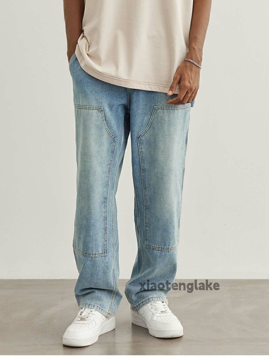 Jean × Vintage washed faded cleanfit skate hiphop carpenter pants Size US 34 / EU 50 - 5 Thumbnail