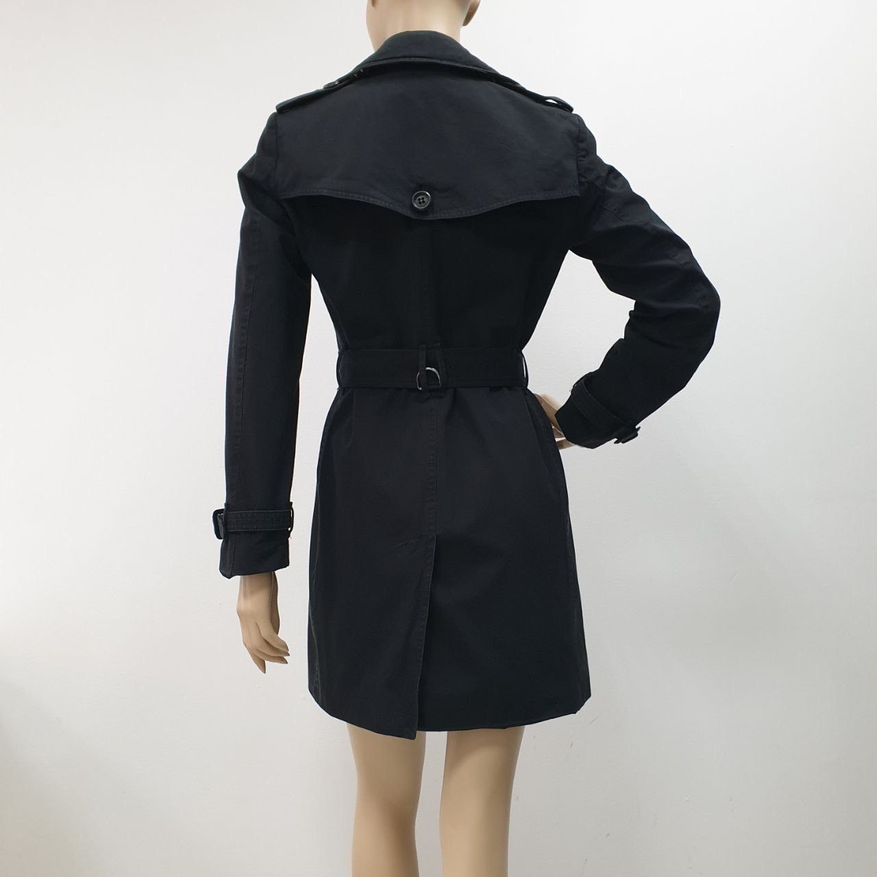 Burberry Burberry Black Double Breasted Trench Coat - Size 40 Size S / US 4 / IT 40 - 2 Thumbnail