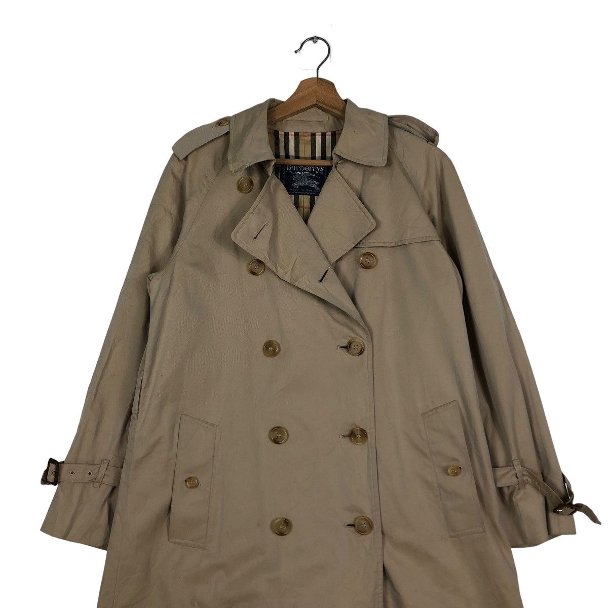 Burberry 🔥VINTAGE BURBERRYS MADE IN ENGLAND LONG JACKET TRENCH Size US S / EU 44-46 / 1 - 4 Thumbnail