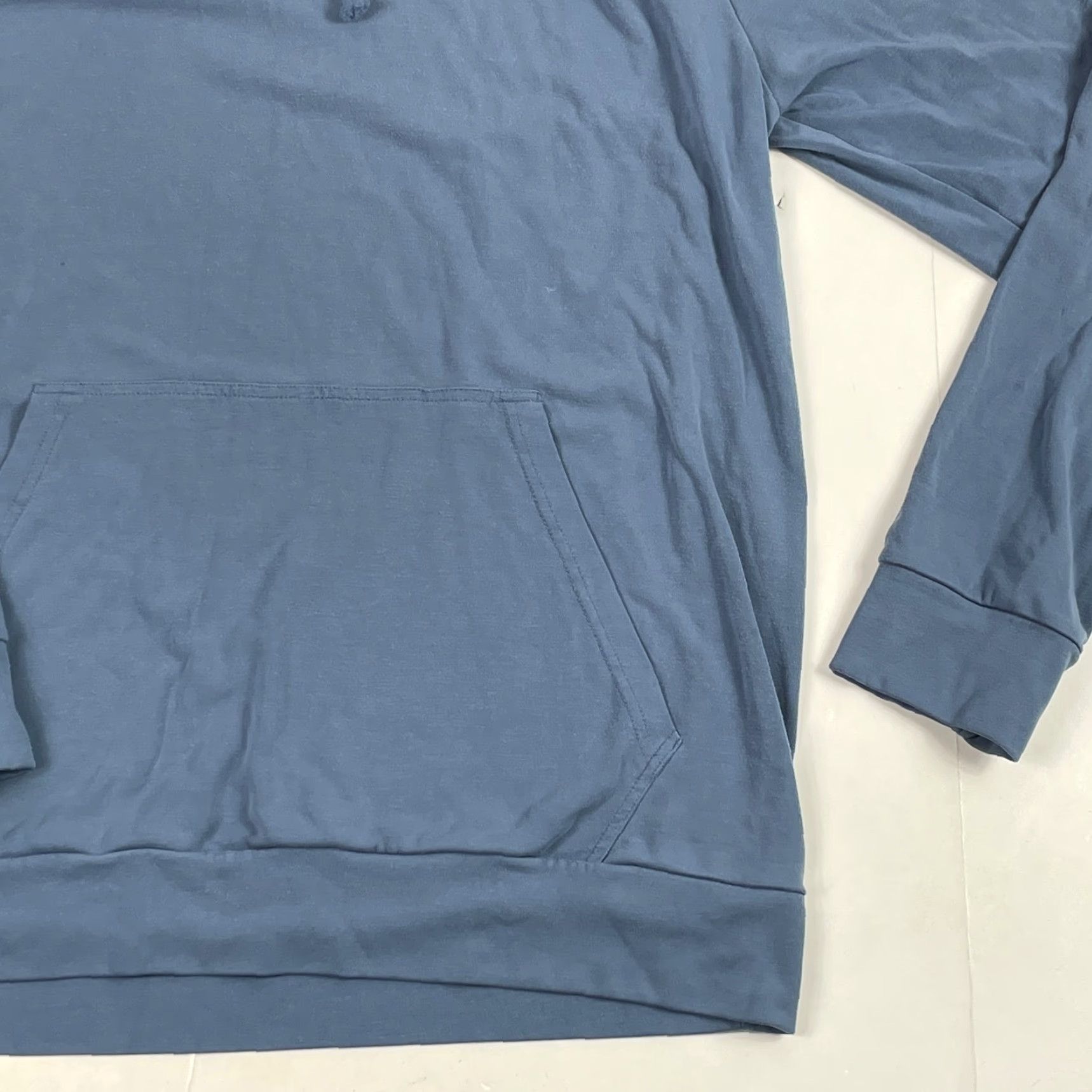 Vintage Cozy Earth Hoodie Mens Large Blue Bamboo Long Sleeve Pullover Stretch Lounge Gym Size US L / EU 52-54 / 3 - 4 Thumbnail