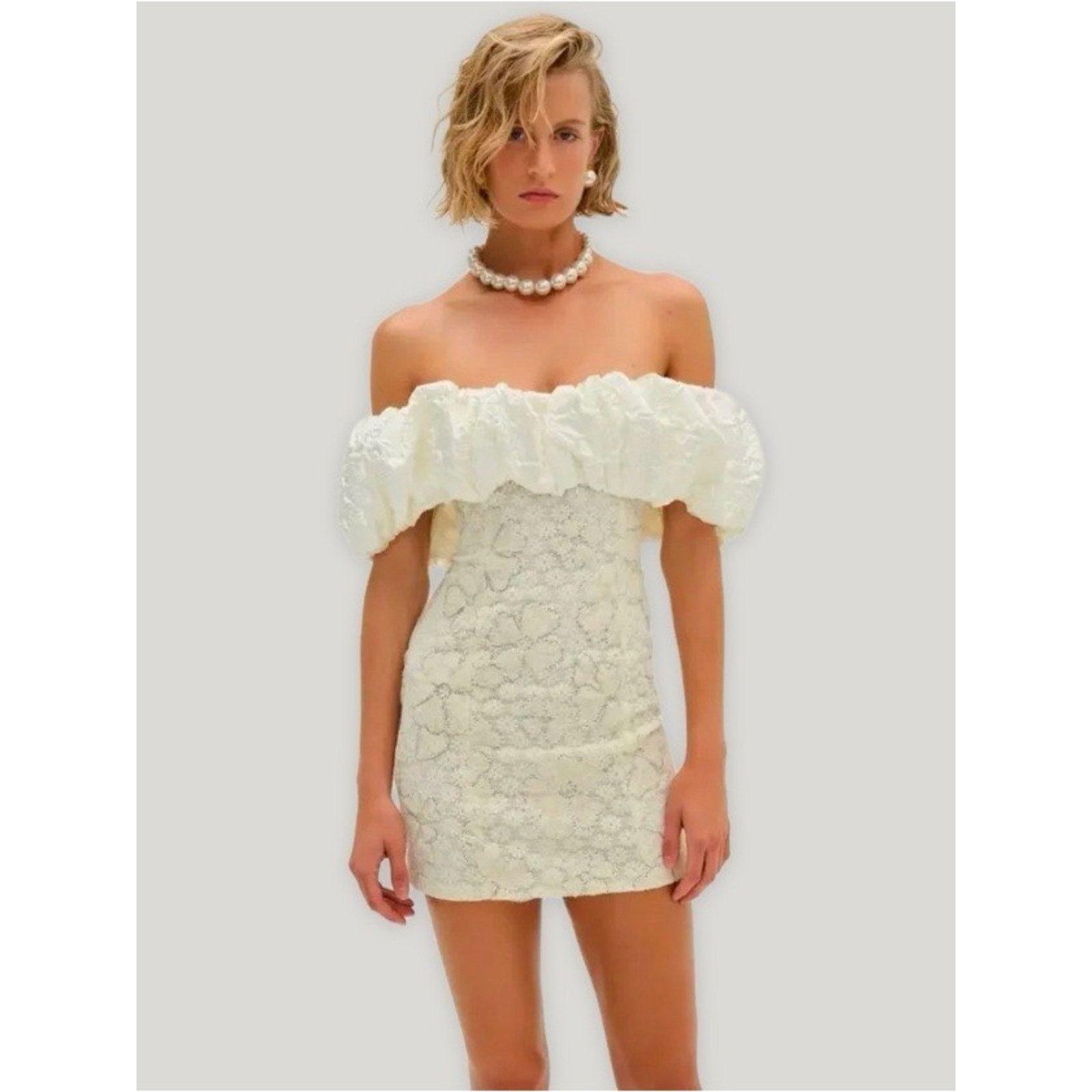 For Love & Lemons For Love & Lemons Snowflake Daisy Mini Dress NWT Size S / US 4 / IT 40 - 1 Thumbnail