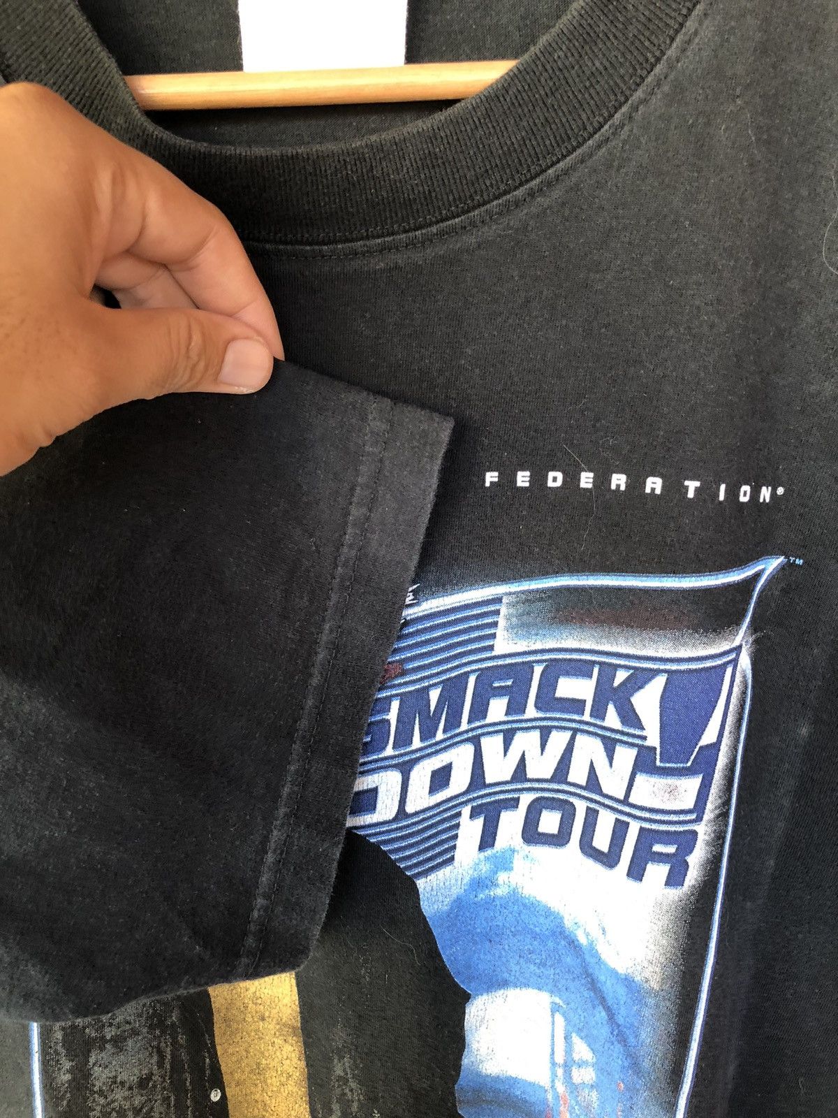WWF Vintage 02’s WWF The Rock Smack Down Tour Rare Shirt Tee Size US XL / EU 56 / 4 - 5 Thumbnail