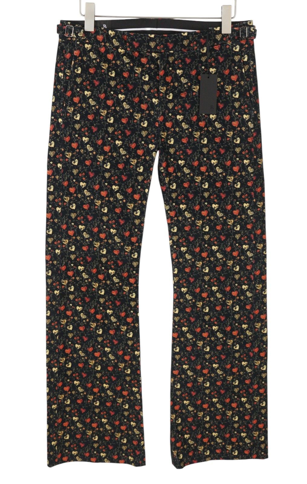 R13 BOY FLARE TUXEDO 29 Hearts Black PS26 Trousers 88917 Size 29" - 2 Thumbnail