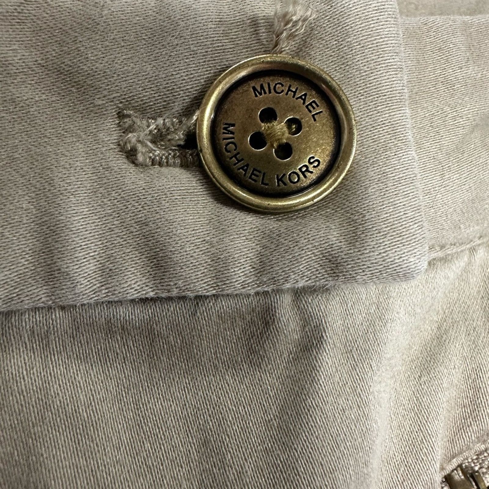 Michael Kors Michael Michael Kors Chic Beige Trousers with Zipper Details Size 27" / US 4 / IT 40 - 3 Thumbnail