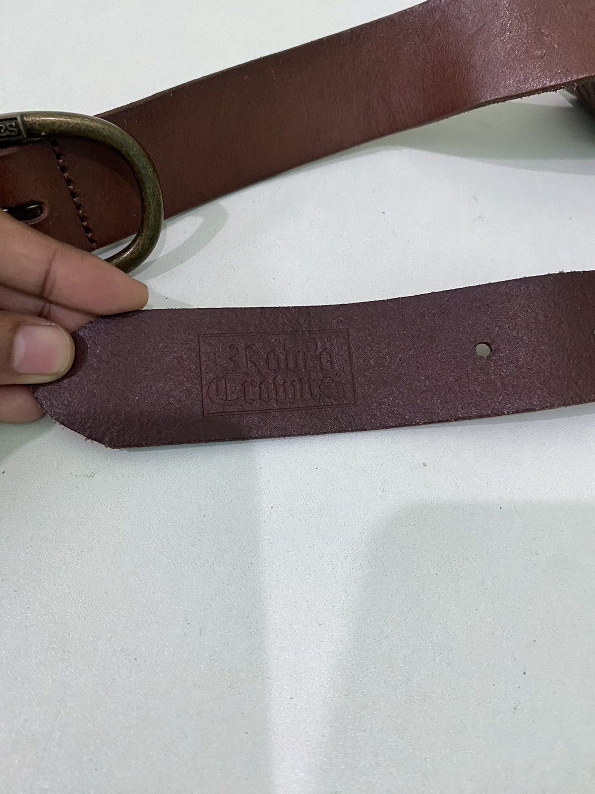 Leather Rodeo Crown Leather Buckle Belt Size ONE SIZE - 7 Thumbnail