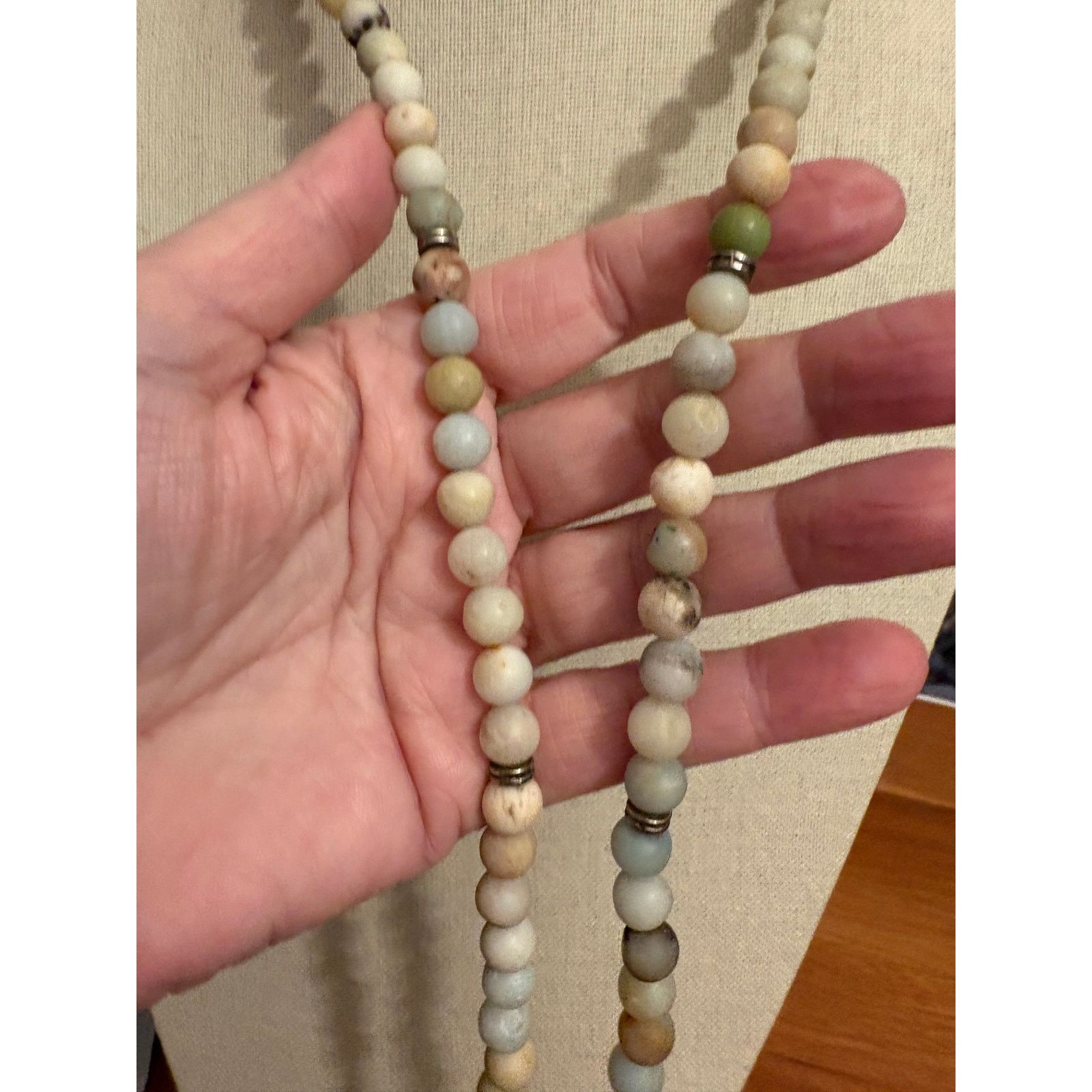 Other Vintage Elastic Amazonite Necklace 37 Inch Necklace Size ONE SIZE - 6 Thumbnail