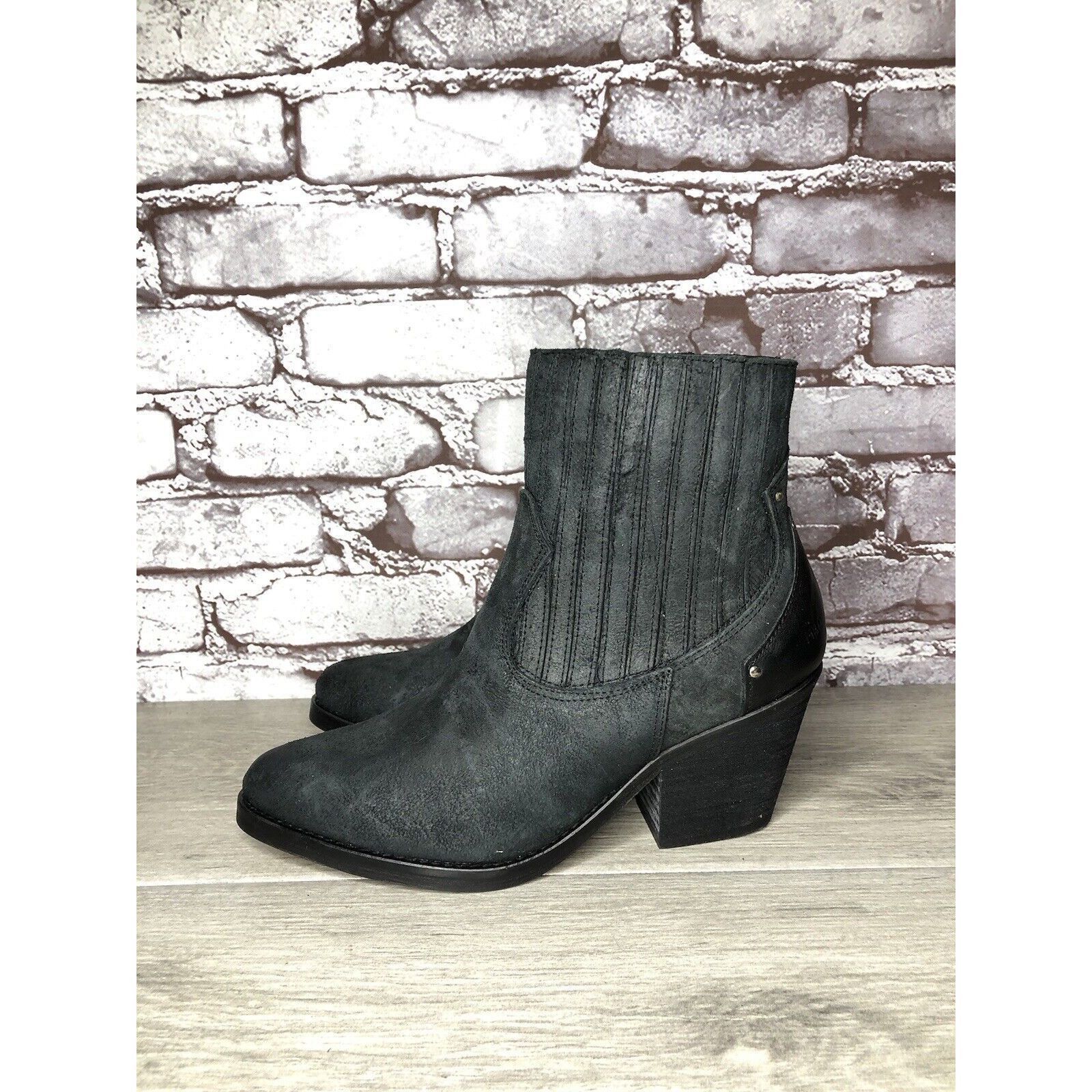 Other Musse & Cloud Black Suede Leather Chelsea Block Heel Boots W Size US 9 / IT 39 - 13 Thumbnail