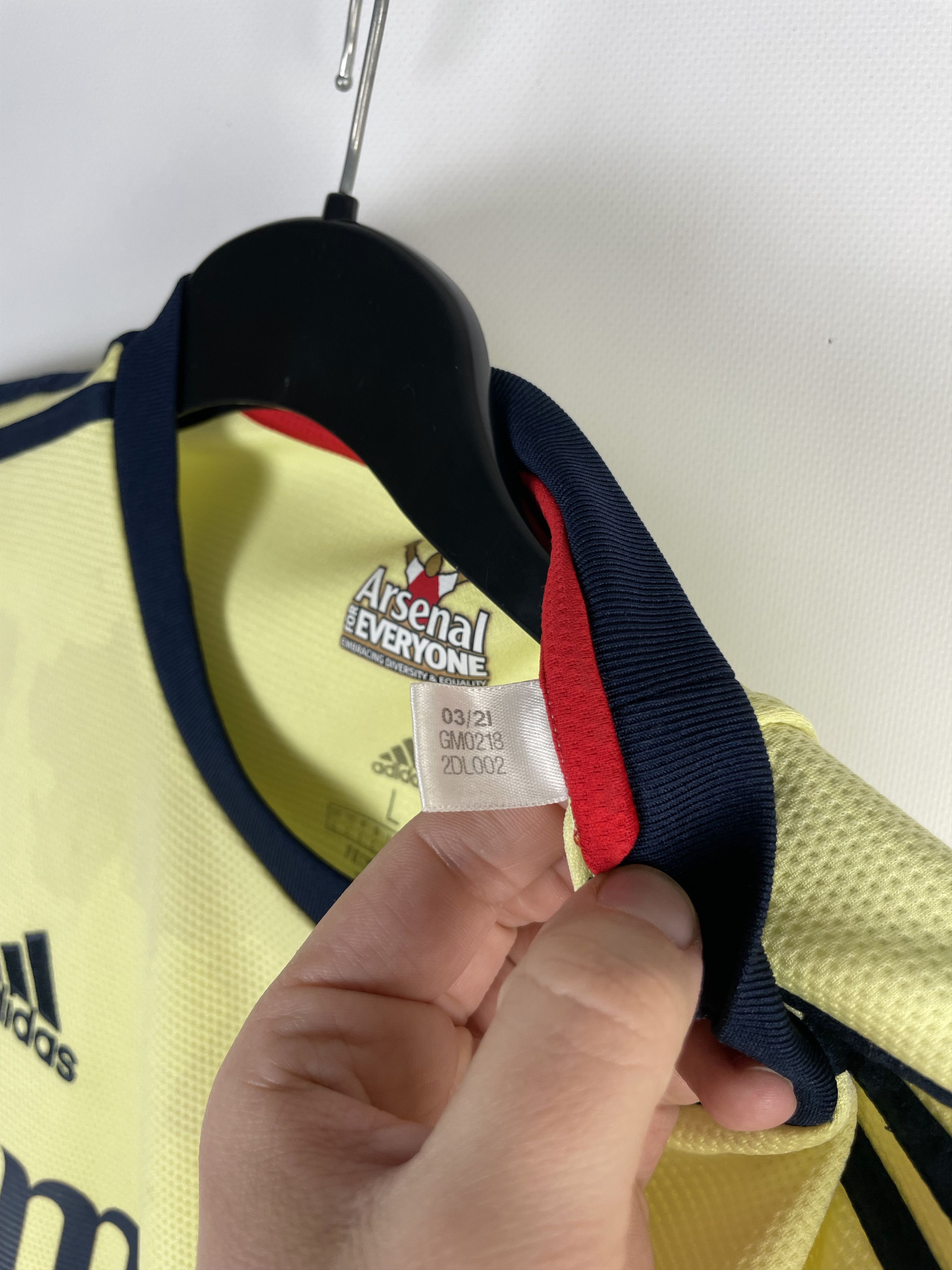 Adidas Adidas Arsenal 2021/2022 Away Jersey Tshirt Tee Yellow Size US L / EU 52-54 / 3 - 7 Thumbnail