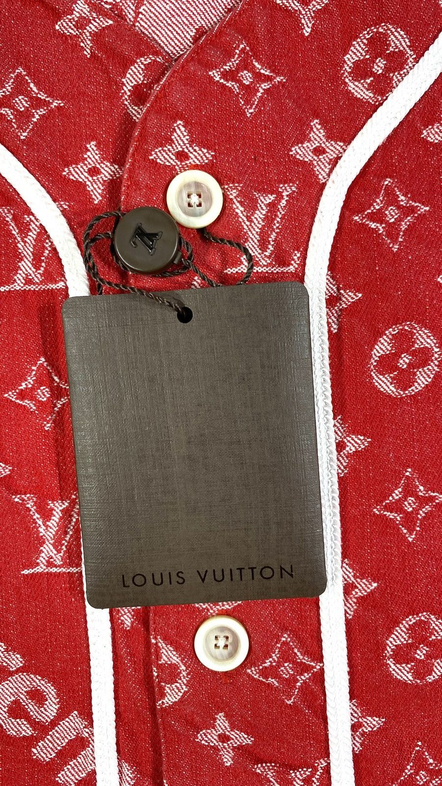 Louis Vuitton × Supreme Louis Vuitton X Supreme XXL Baseball Jersey Denim Monogram Size US XXL / EU 58 / 5 - 6 Thumbnail