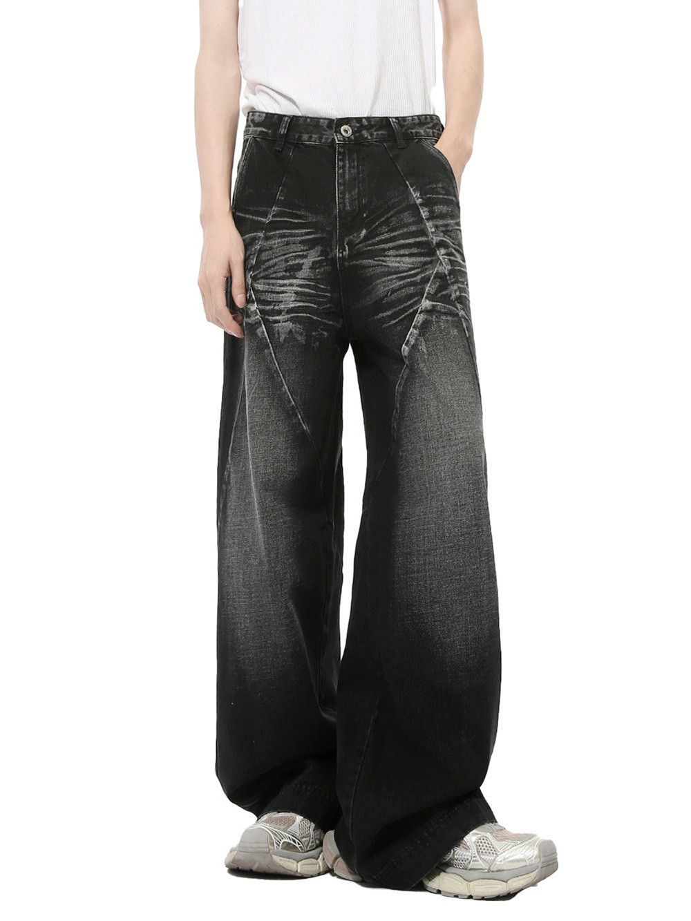 Vintage Men's High-Street Style Paneled Straight-Leg Jeans Size US 32 / EU 48 - 1 Thumbnail