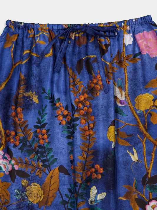 Gucci o1la5ras0526 Gucci Tian Print Silk Twill Skirt in Multicolor Size 34" / US 12 / IT 48 - 3 Thumbnail