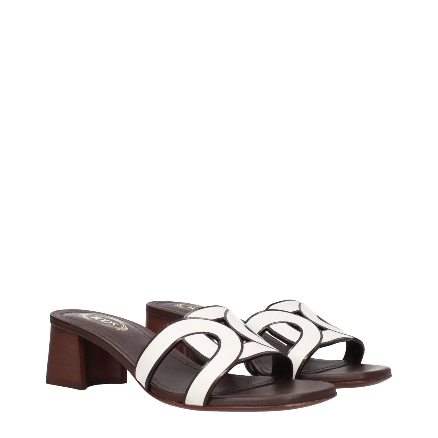 Tod's ob1o1e1224 Leather Sandals in White Size US 6 / IT 36 - 2 Thumbnail