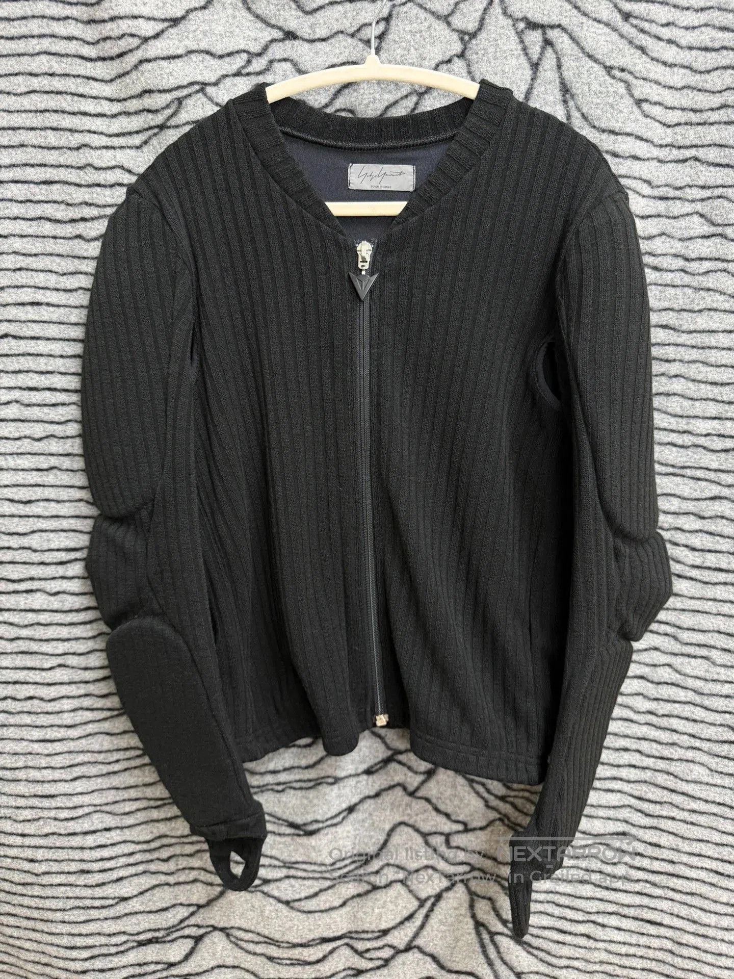 Yohji Yamamoto Yohji Yamamoto Pour Homme Biker Armor Knit Jacket. Size US M / EU 48-50 / 2 - 1 Thumbnail