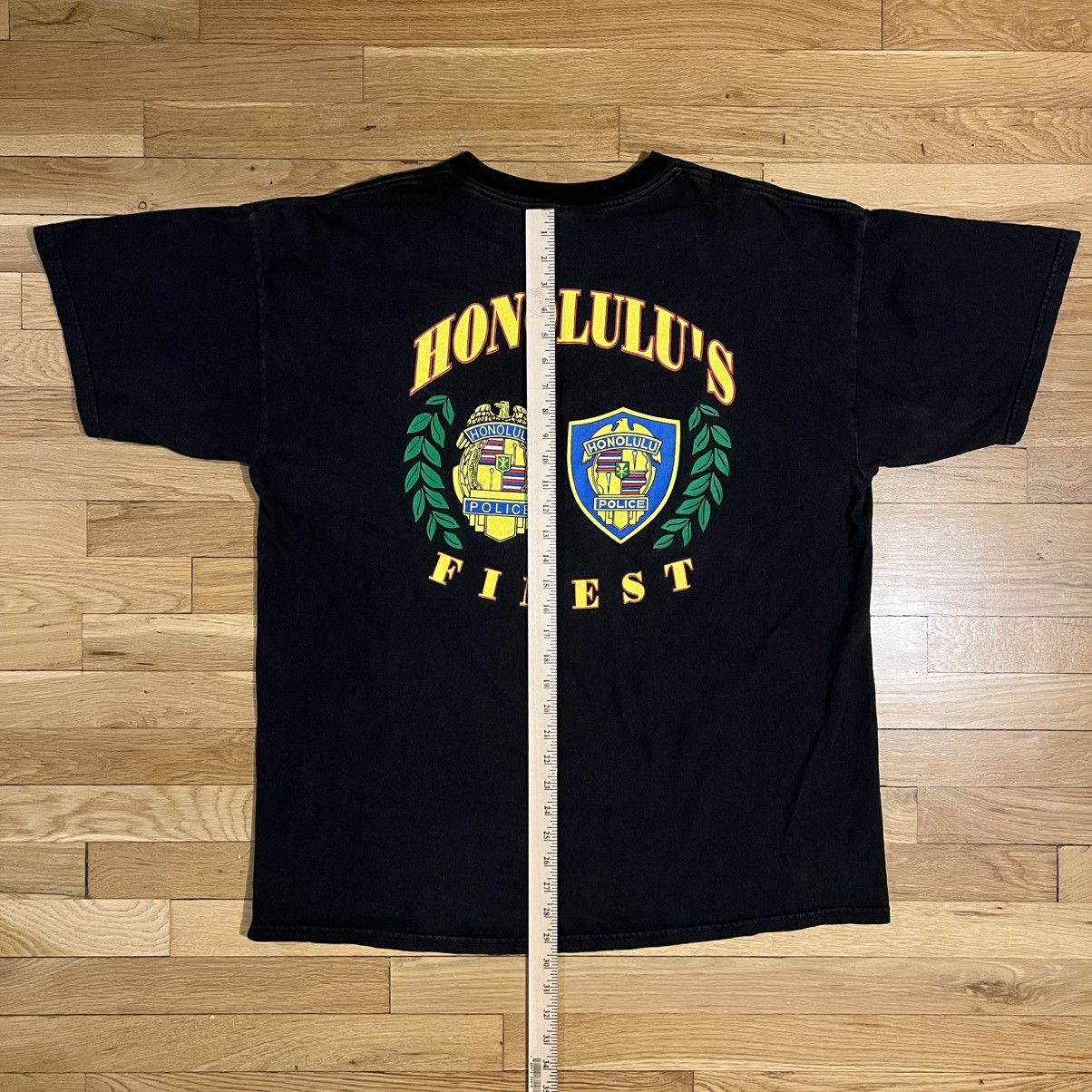 Tultex Vintage Honolulu’s Finest Police Black T Shirt 2XL Size US XXL / EU 58 / 5 - 6 Thumbnail