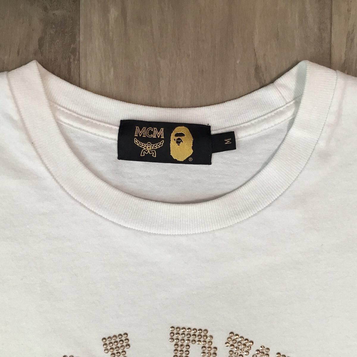 Bape × MCM BAPE × MCM Rhinestone College Logo T-shirt a bathing ape Size US M / EU 48-50 / 2 - 4 Thumbnail