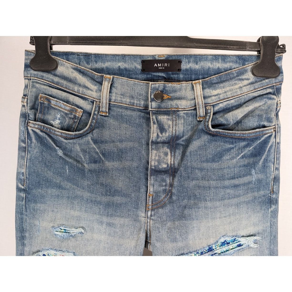 Amiri o1rshd1 Silk PJ Thrasher Jean in Clay Indigo Size US 32 / EU 48 - 11 Thumbnail