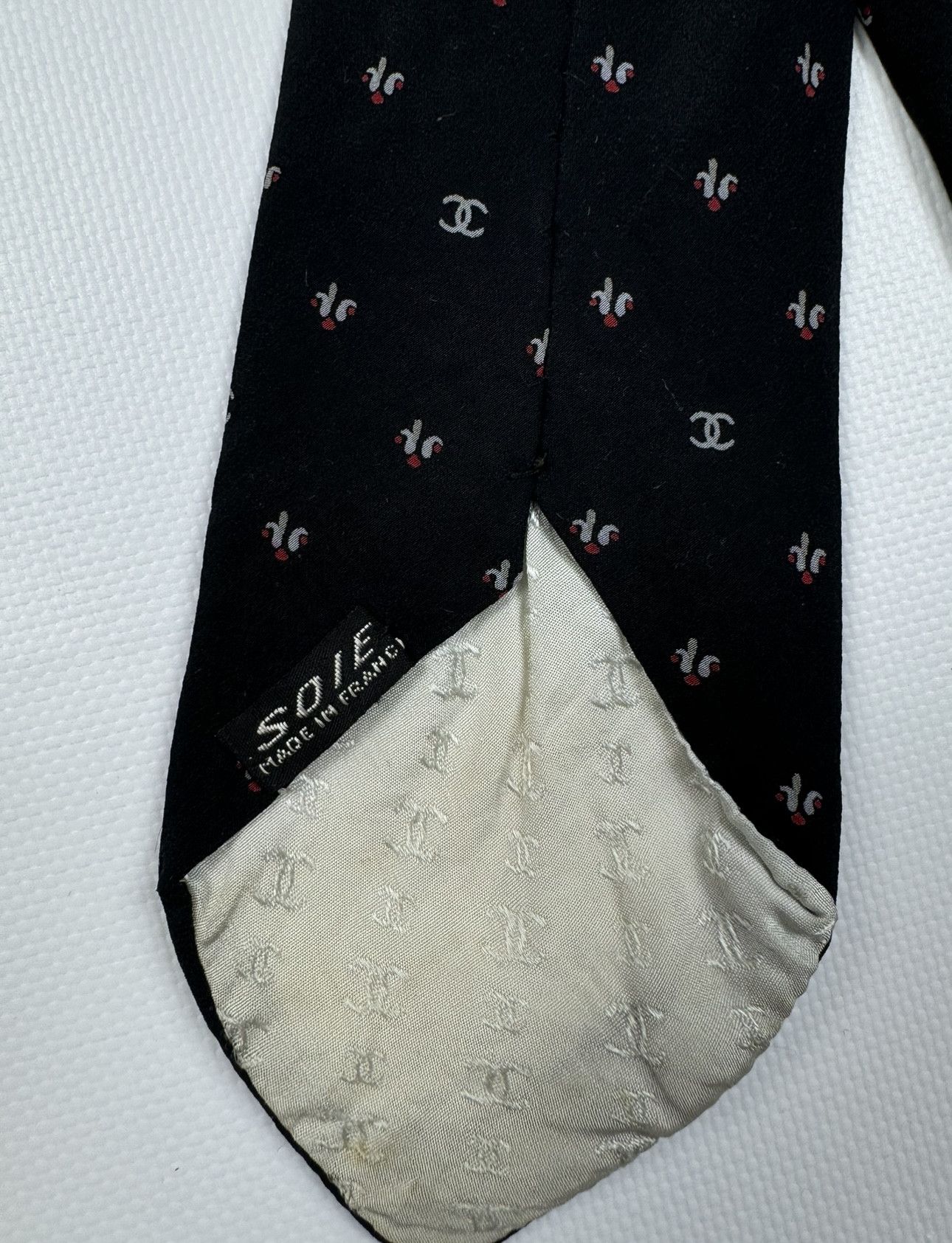 Chanel 90s Chanel Silk Tie Vintage Size ONE SIZE - 3 Thumbnail