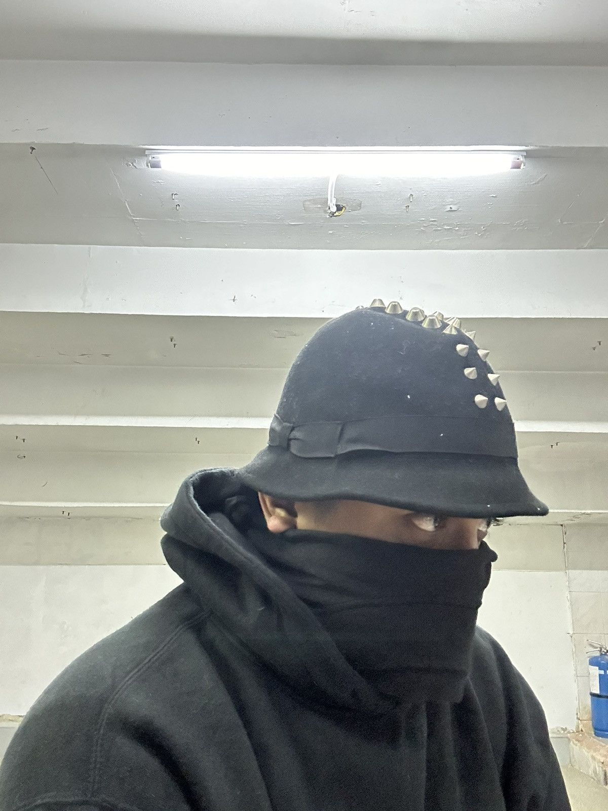 Japanese Brand Spike Studs Punk Black Noon Japan Hat Size ONE SIZE - 11 Thumbnail