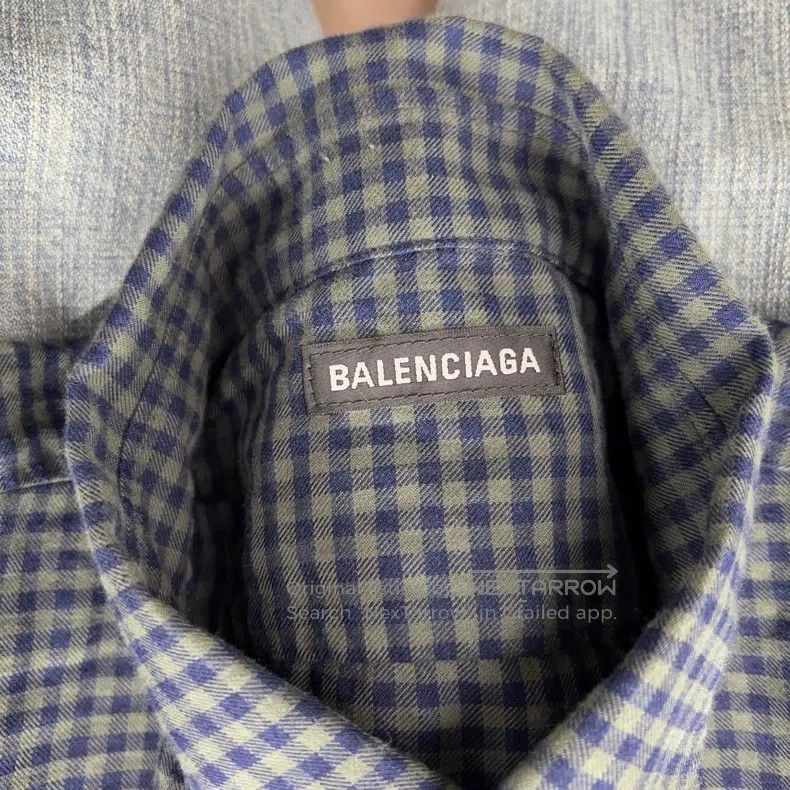 Balenciaga Balenciaga size L Fake Two-Piece Shirt and Wide-Leg Washed Size US 27 - 3 Thumbnail