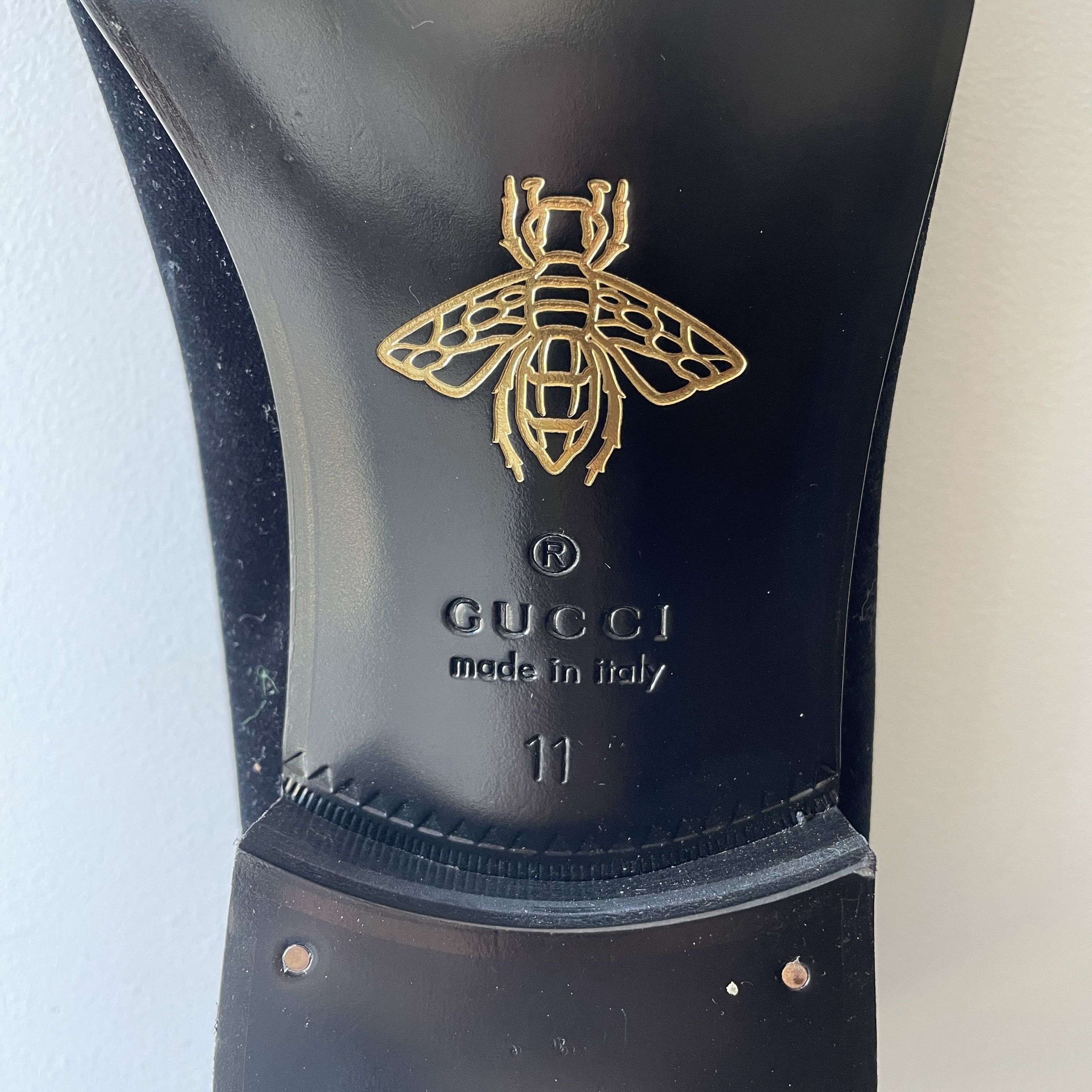 Gucci Gucci Runway Logo Flying Pig Velvet Leather Loafer Size US 11.5 / EU 44-45 - 6 Thumbnail