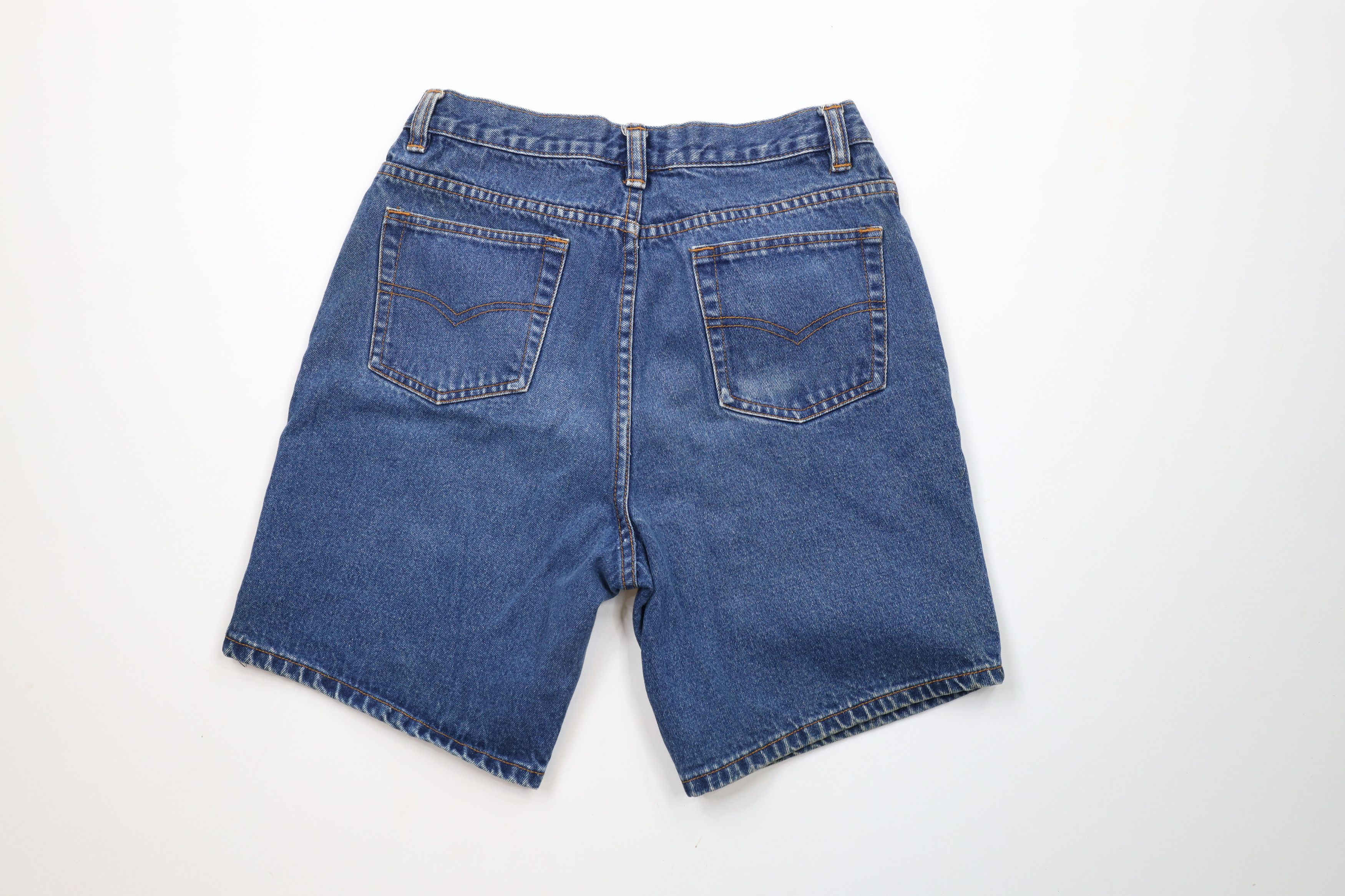 Vintage Vintage 90s Streetwear Knee Denim Jean Shorts Jorts Blue Size US 30 / EU 46 - 7 Thumbnail