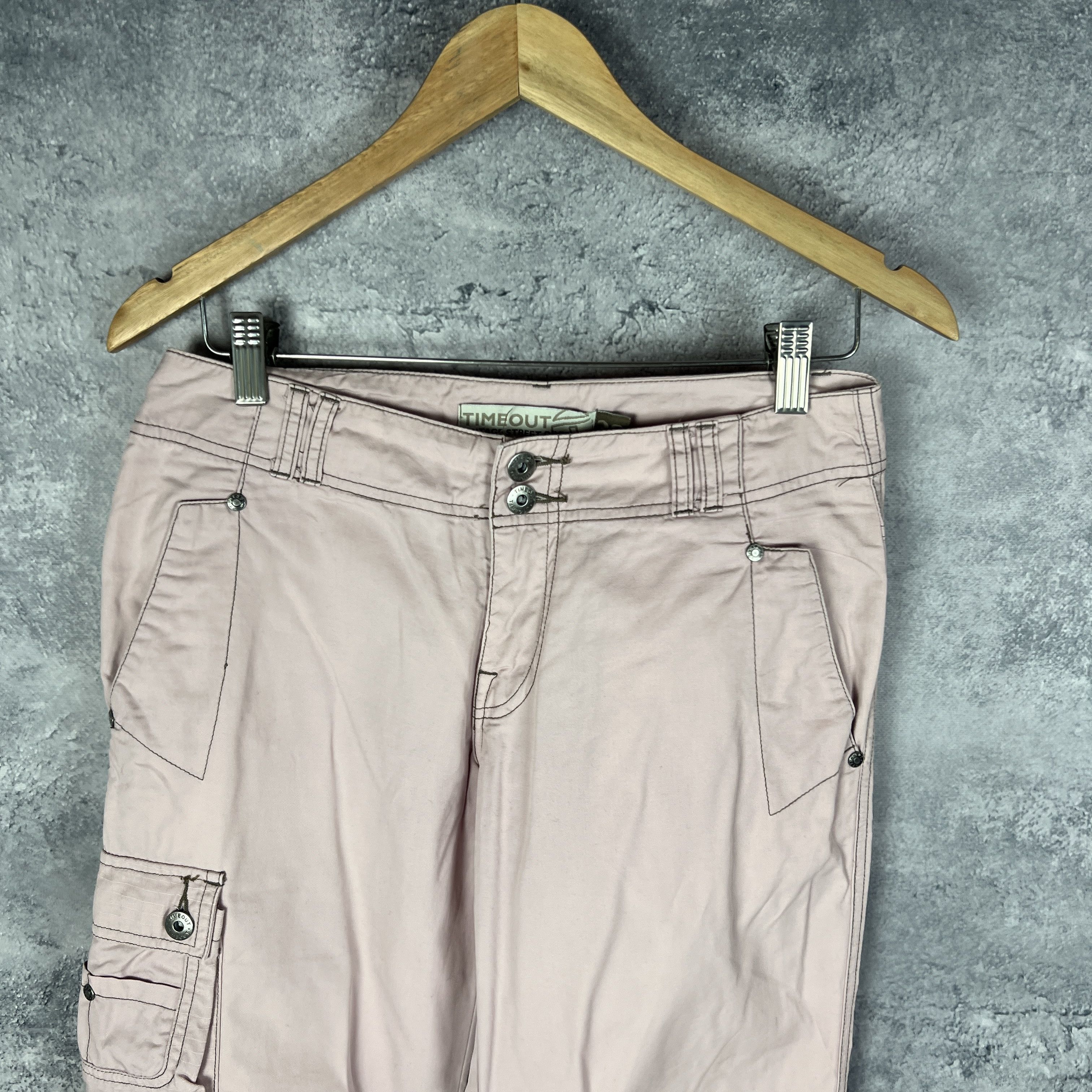 Vintage Cargo Pants Avant Garde Women's Size 38 Pink Size 27" / US 4 / IT 40 - 2 Thumbnail