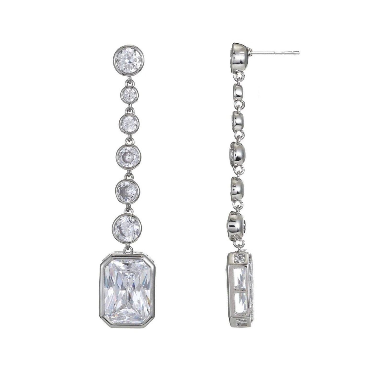 Other Believe by Brilliance Women's Fine Silver Plated CZ Drop Size ONE SIZE - 1 Thumbnail