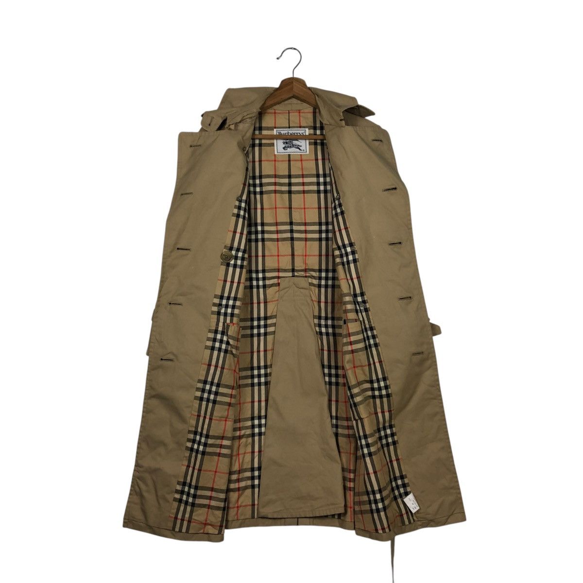 Burberry 🔥VINTAGE TRENCH COAT LONG JACKET BURBERRYS NOVA CHECK Size US S / EU 44-46 / 1 - 16 Thumbnail