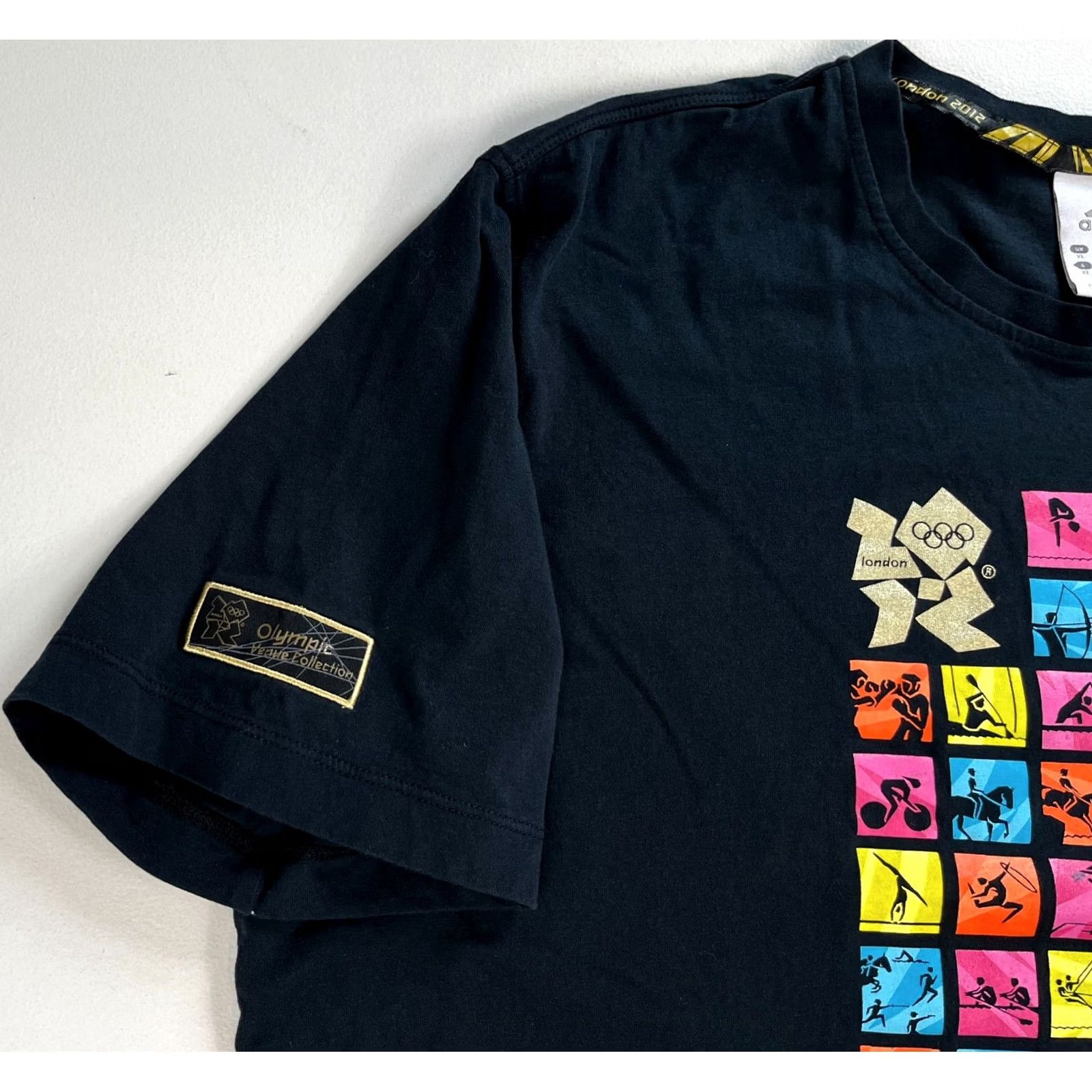 Adidas adidas T-Shirt Men Vintage London 2012 Olympic Games XL Black Cotton Crew Neck Short Sleeve Sports 2010-2019 Mens Size US XL / EU 56 / 4 - 4 Thumbnail