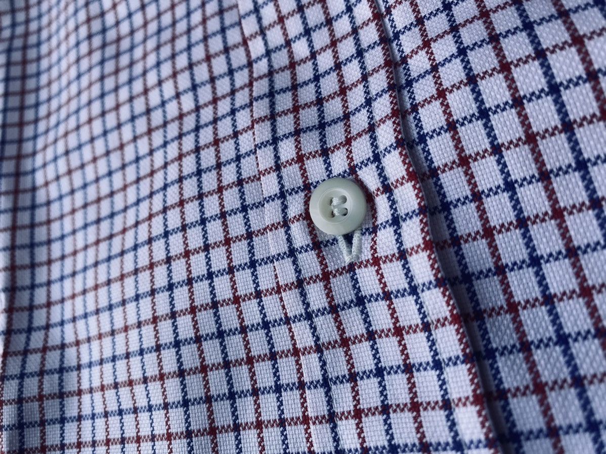 Brunello Cucinelli Brunello Cucinelli 🇮🇹 Red/White/Blue Check Dress Shirt XL NWT Size US XL / EU 56 / 4 - 4 Thumbnail