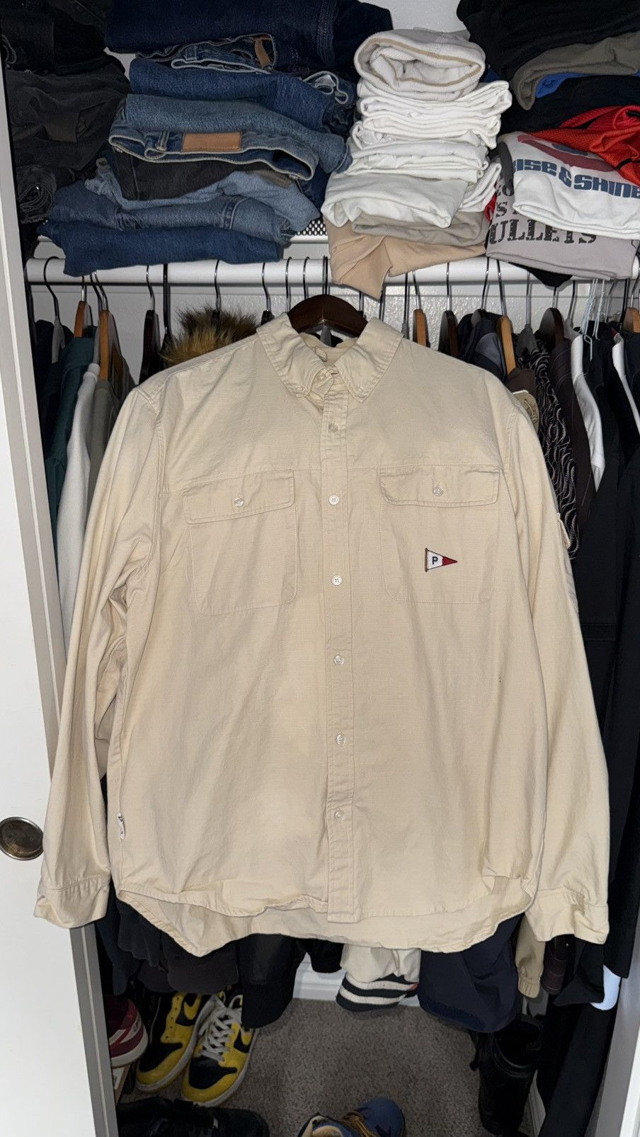 Parlez Parlez Beige Work Shirt Size US L / EU 52-54 / 3 - 2 Thumbnail