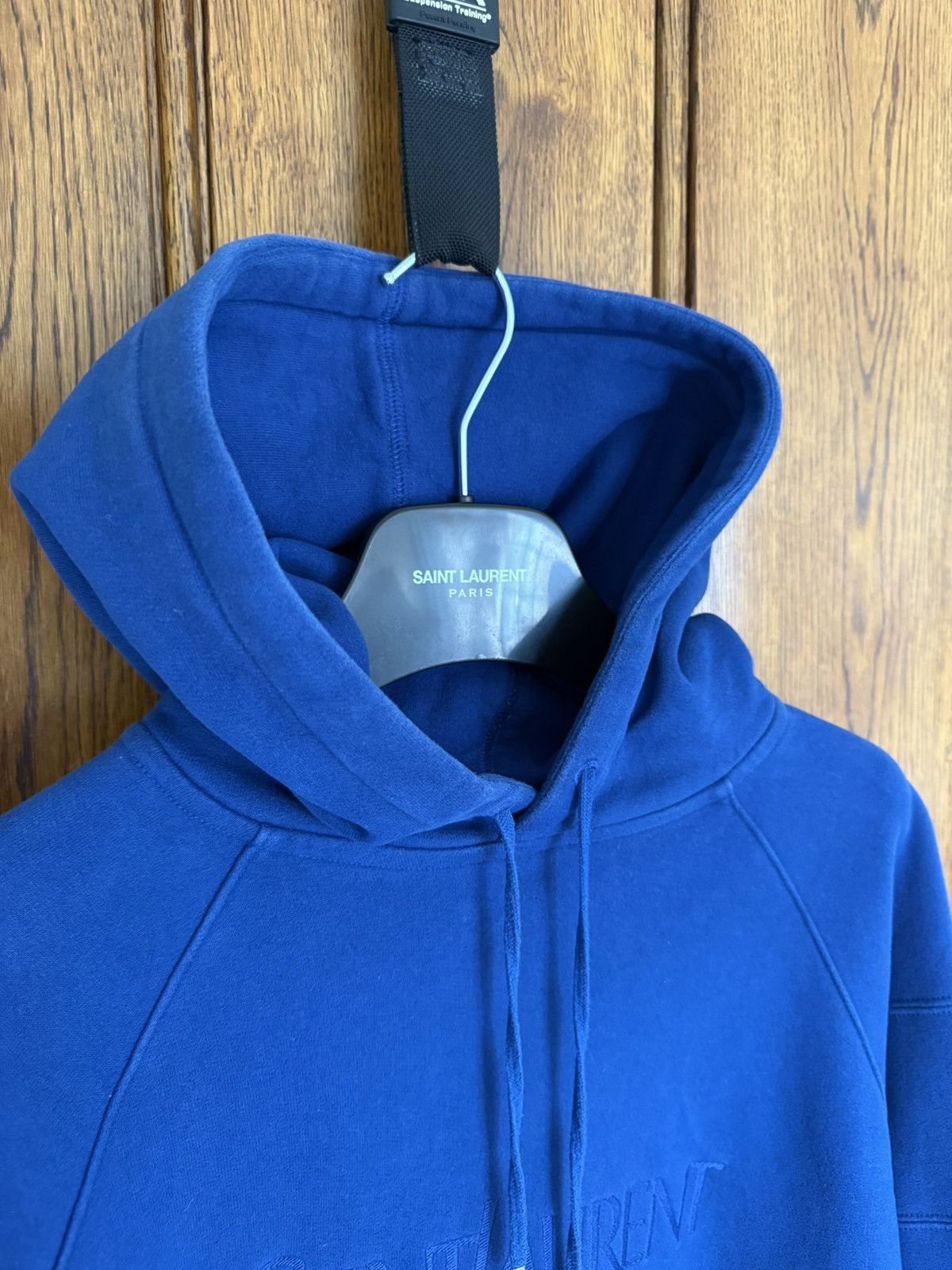 Saint Laurent Paris $1.5k FW23 Saint Laurent logo blue hoodie Grail L Size US L / EU 52-54 / 3 - 13 Thumbnail