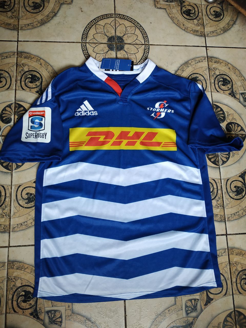 Adidas Adidas Stormers Rugby Jersey 2014 DHL Rugby Shirt L NWT Size US L / EU 52-54 / 3 - 1 Thumbnail
