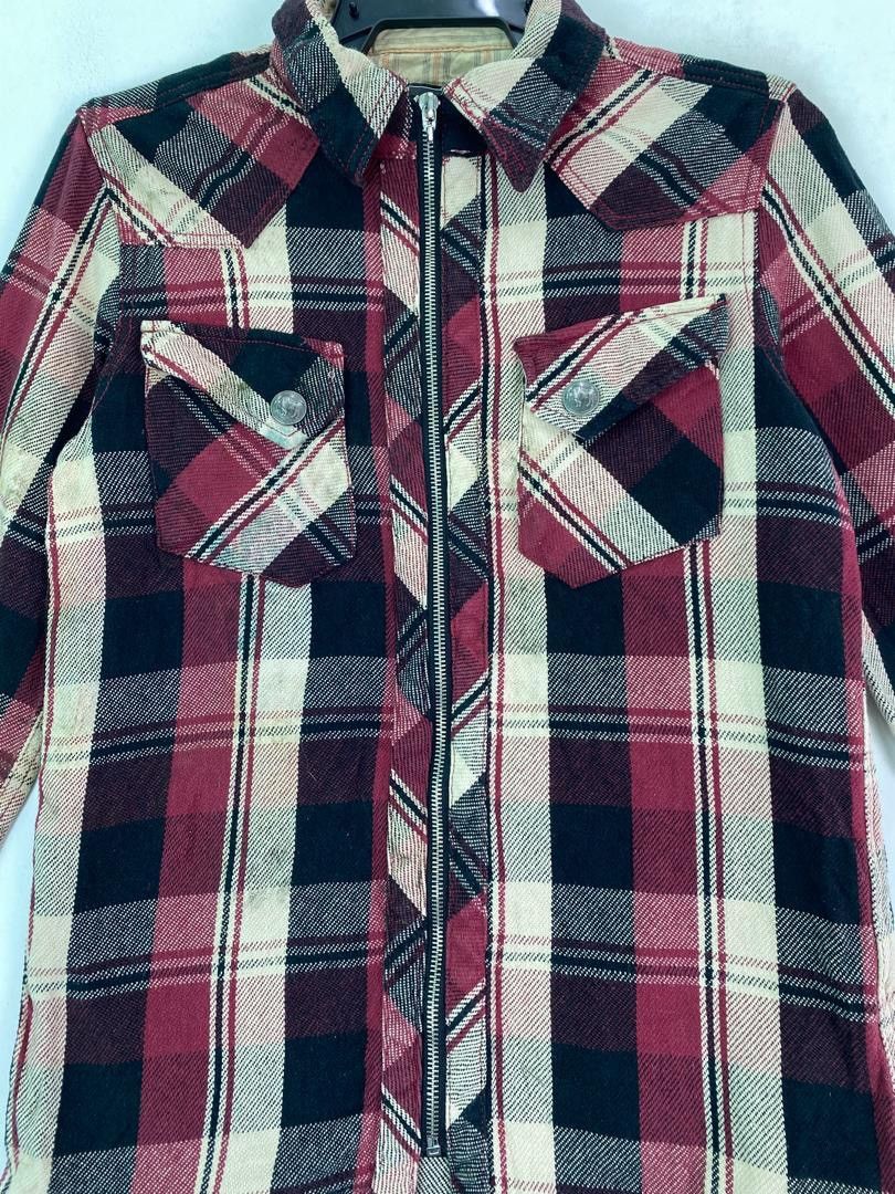 Vintage 90s DICKIES checkered design union made shirt jacket zipper Size US S / EU 44-46 / 1 - 2 Thumbnail