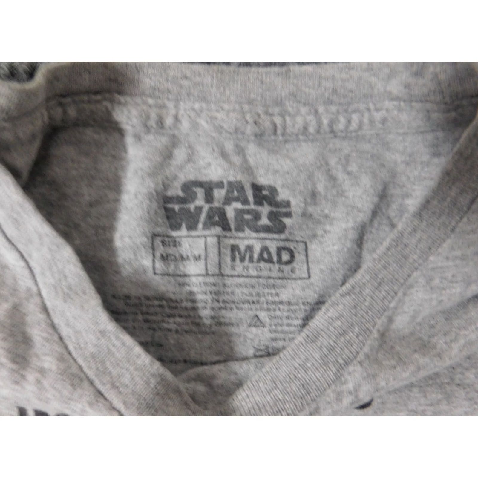 Star Wars Star Wars Mens Shirt T-Shirt Gray Medium Crew Neck Short Sleeve Logo Breathable Knit Cotton Regular Star Wars Theme Size US M / EU 48-50 / 2 - 4 Thumbnail