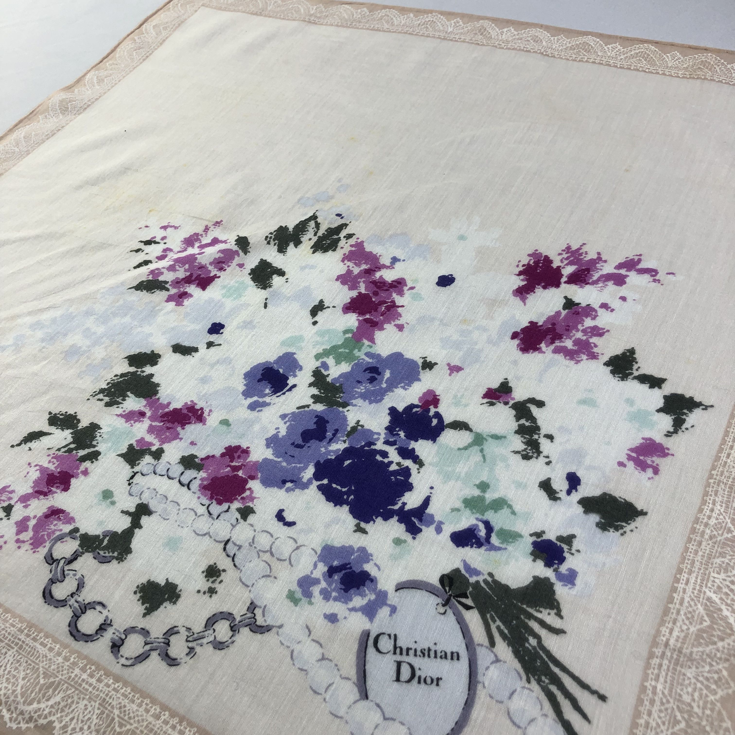 Christian Dior Monsieur Christian Dior Handkerchief Neckerchief Bandana H1636 Size ONE SIZE - 3 Thumbnail