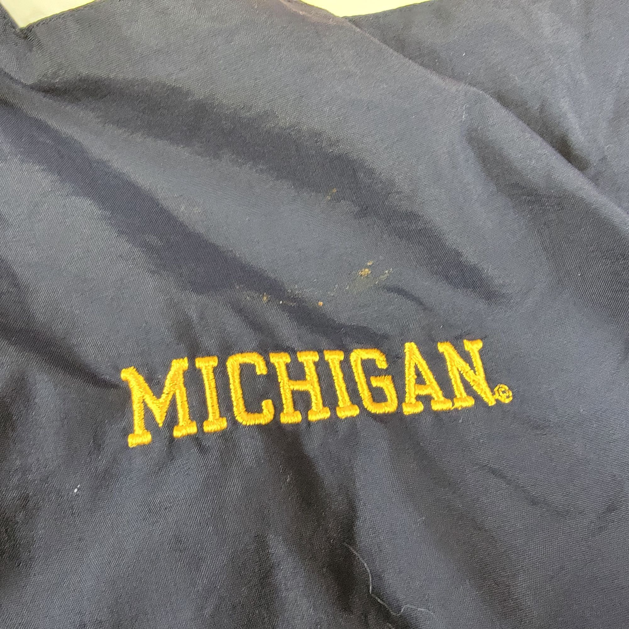 Champion × Vintage Vintage Champion Michigan Mens Large Blue Yellow Windbreaker Size US L / EU 52-54 / 3 - 6 Thumbnail