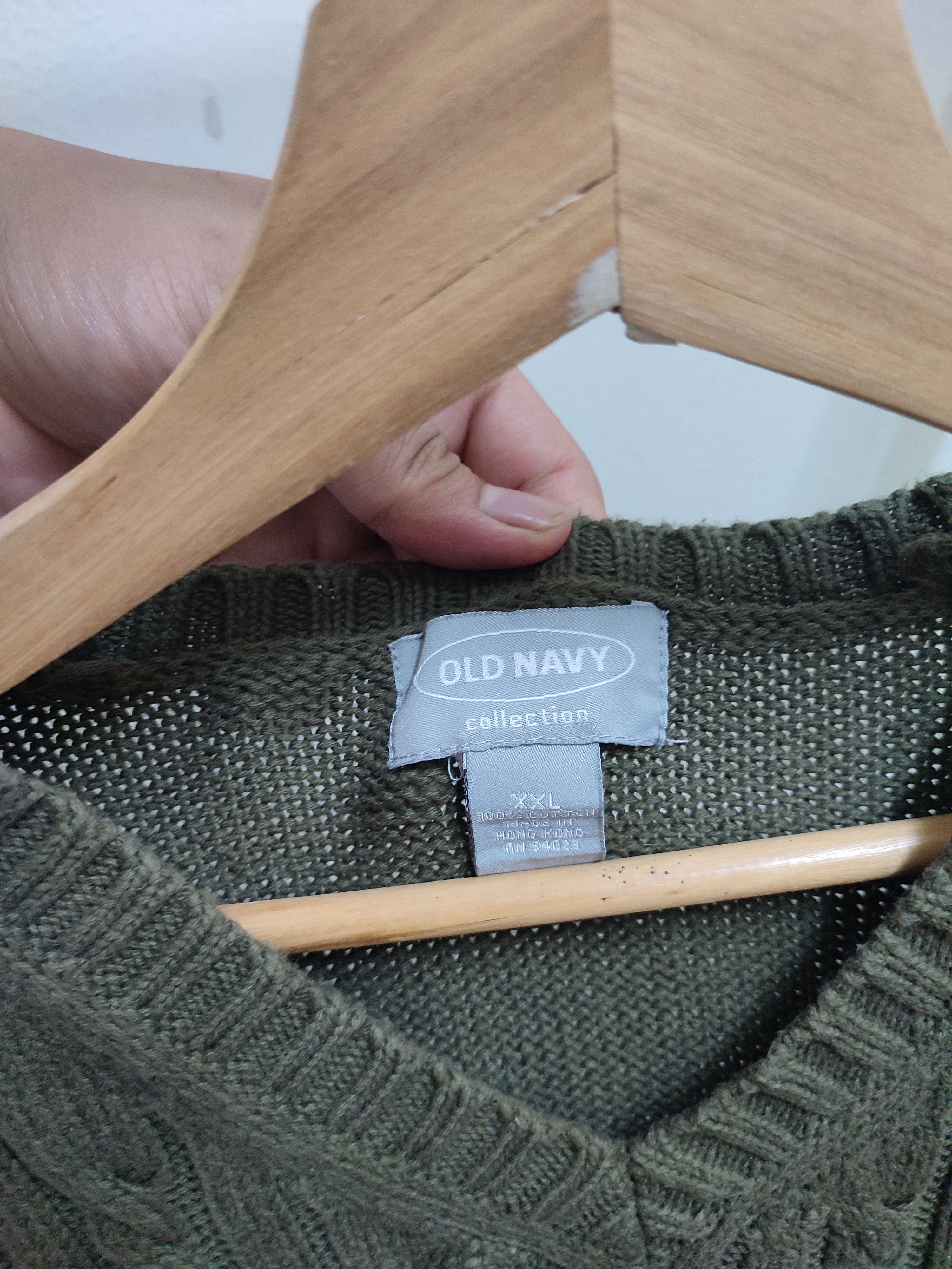 Old Navy Vintage Old Navy Collection Army Green Knitted Vest Size US XL / EU 56 / 4 - 7 Thumbnail