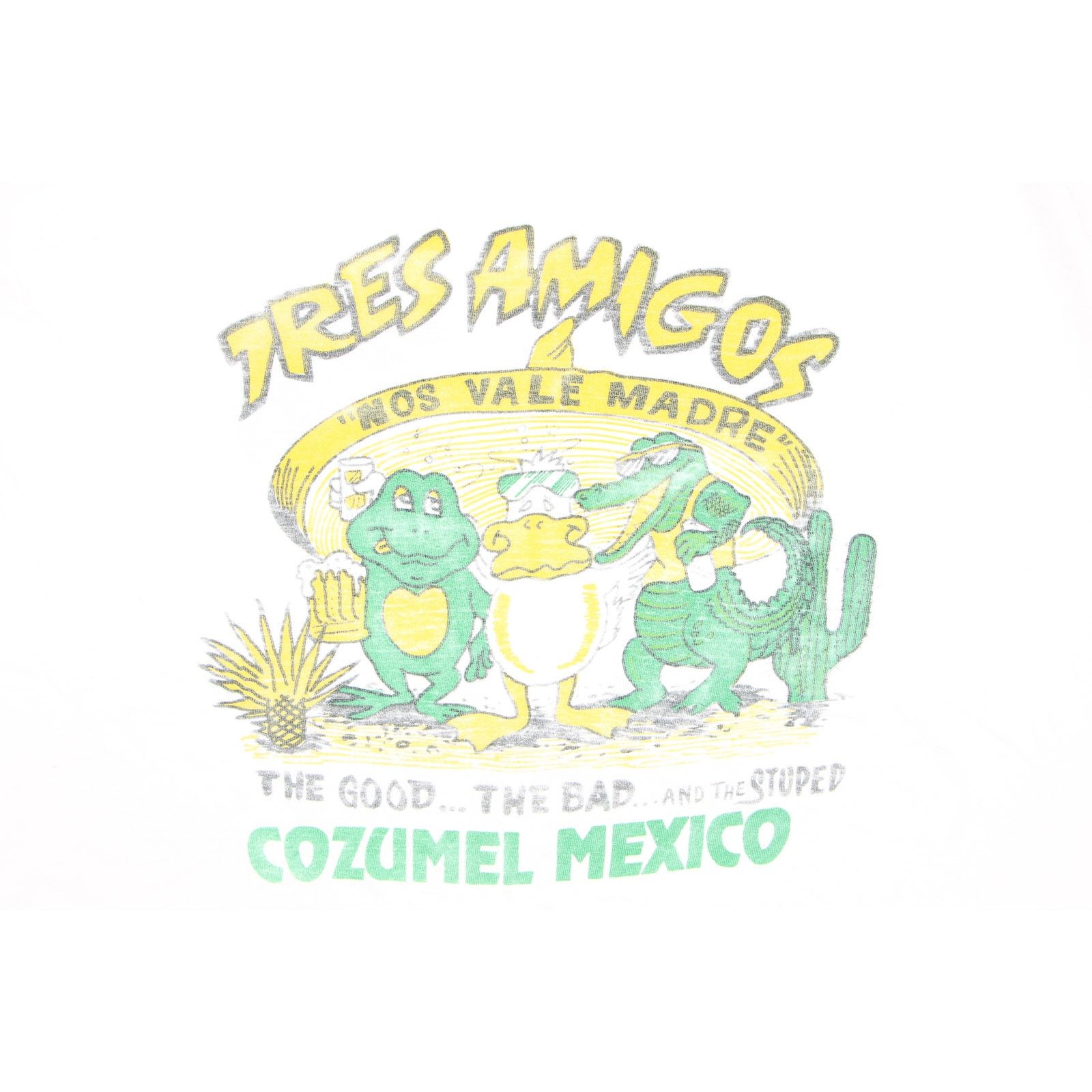 Vintage 90s Vintage Tres Amigos Cozumel Mexico Souvenir T Shirt Size US L / EU 52-54 / 3 - 2 Thumbnail