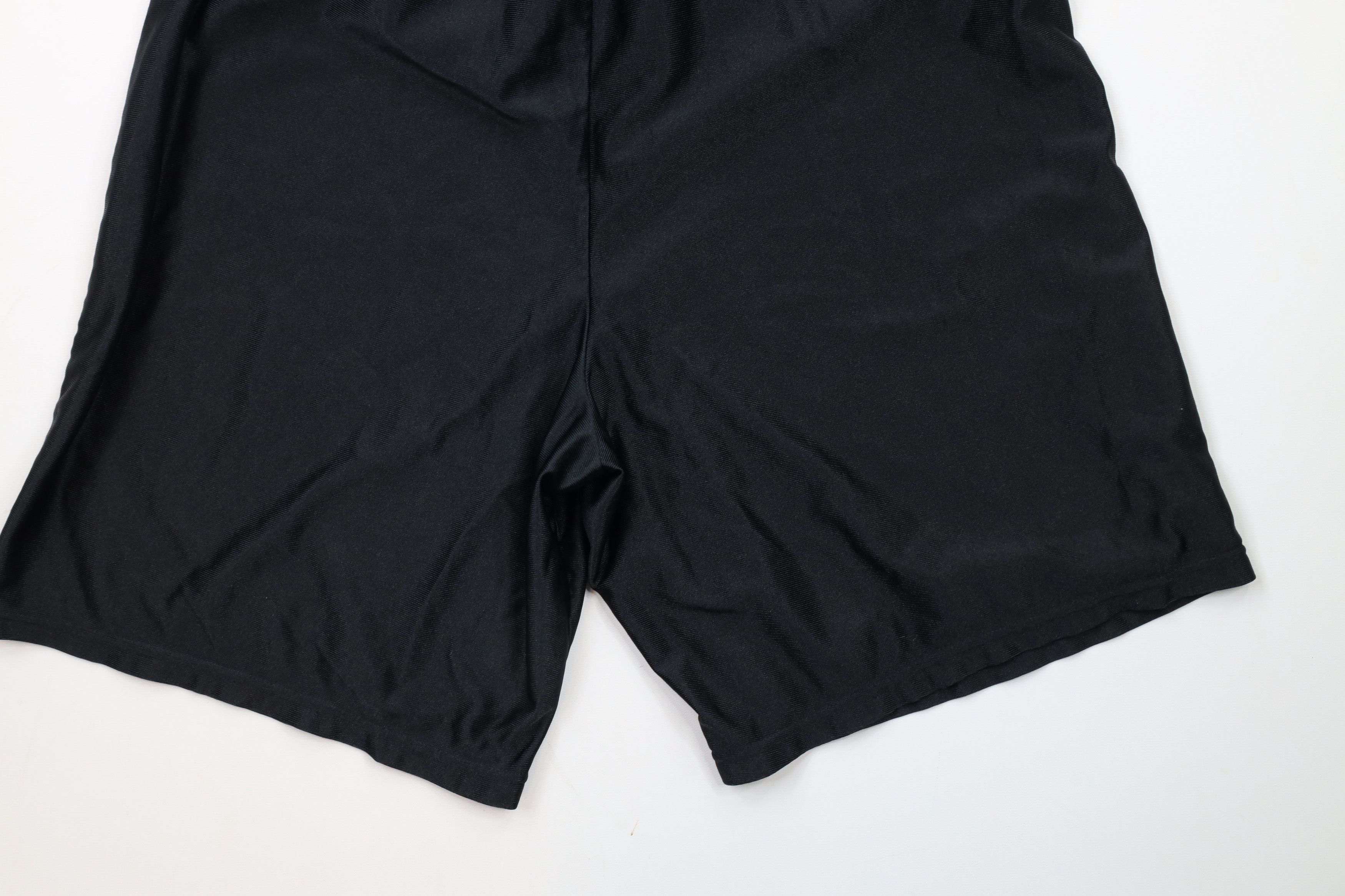 Nike × Vintage Vintage 90s Nike Mini Swoosh Above Knee Shorts Black USA Size US 32 / EU 48 - 9 Thumbnail