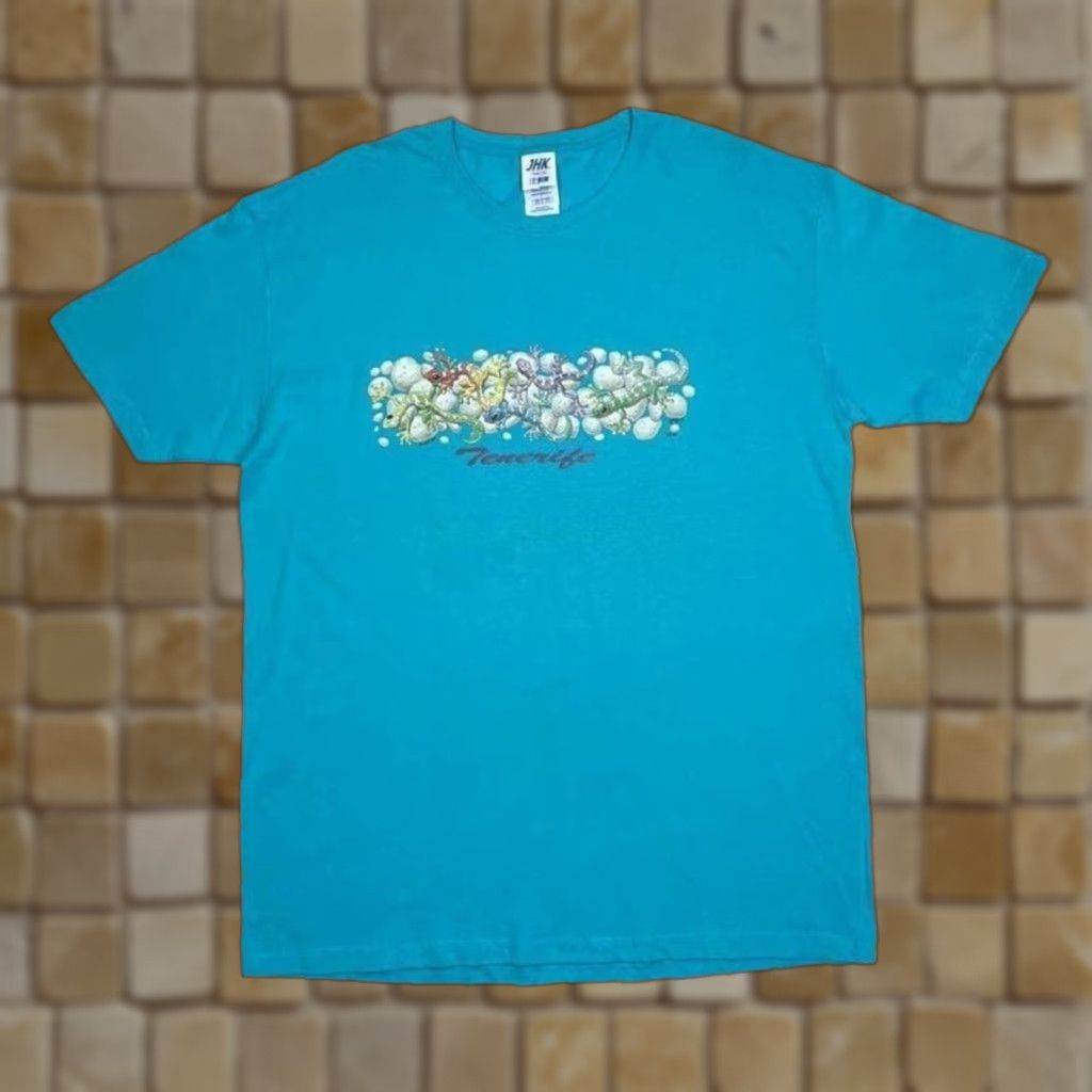 Vintage Tenerife Lizard Reptile Graphic Blue T-Shirt XL Men Size US XL / EU 56 / 4 - 1 Thumbnail